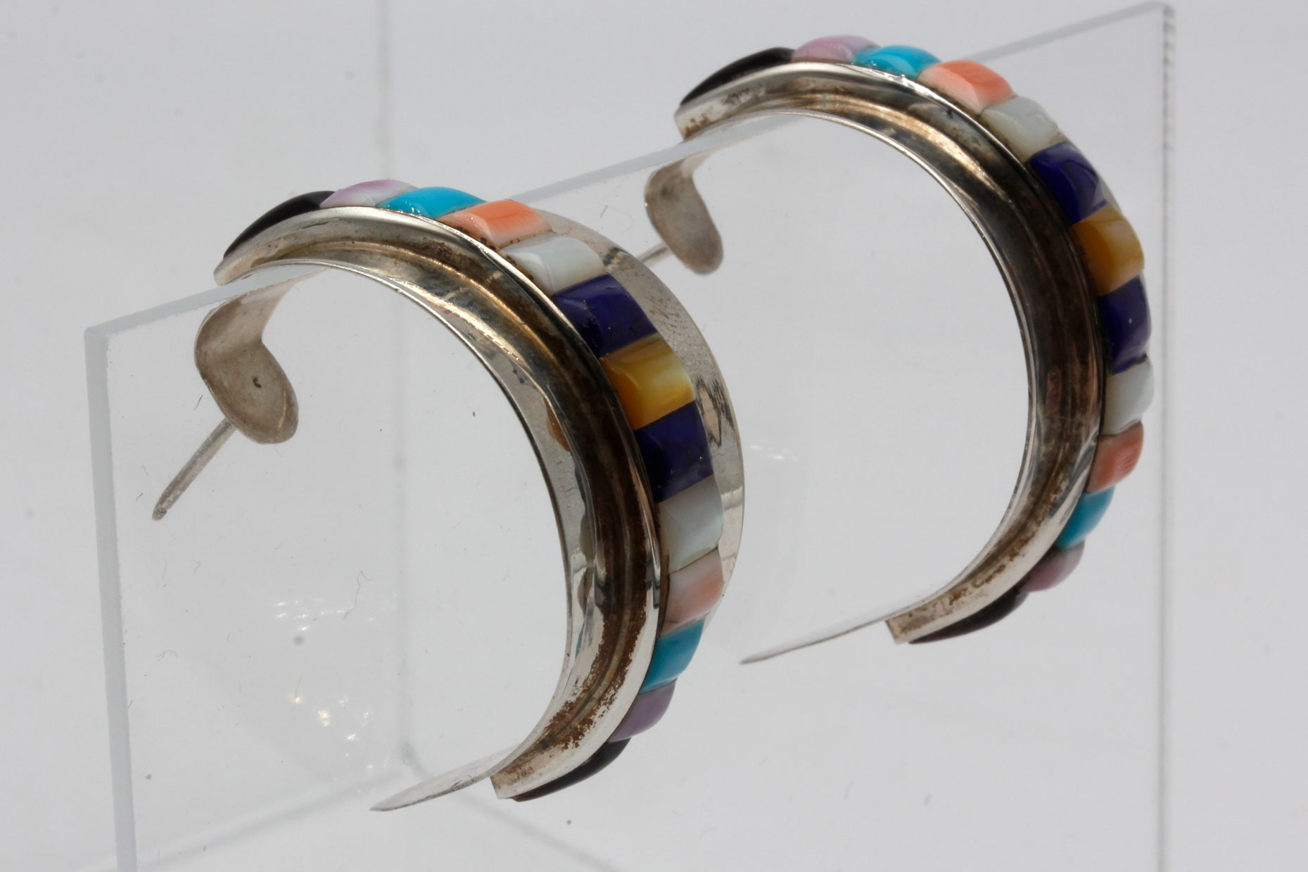 Sterling Silver Multi-Stone Earrings