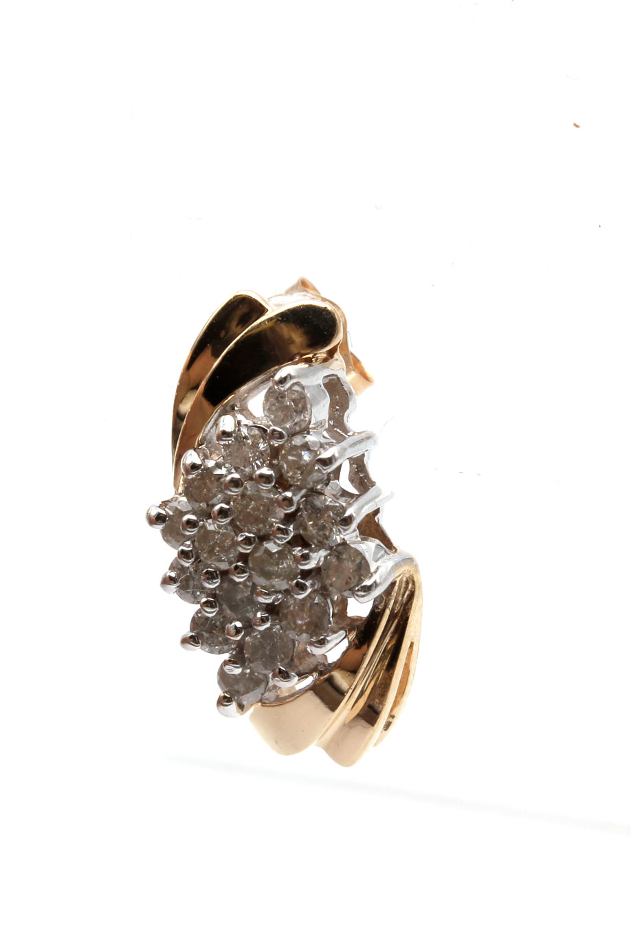 14K Yellow Gold 1.10 CTW Diamond Earrings