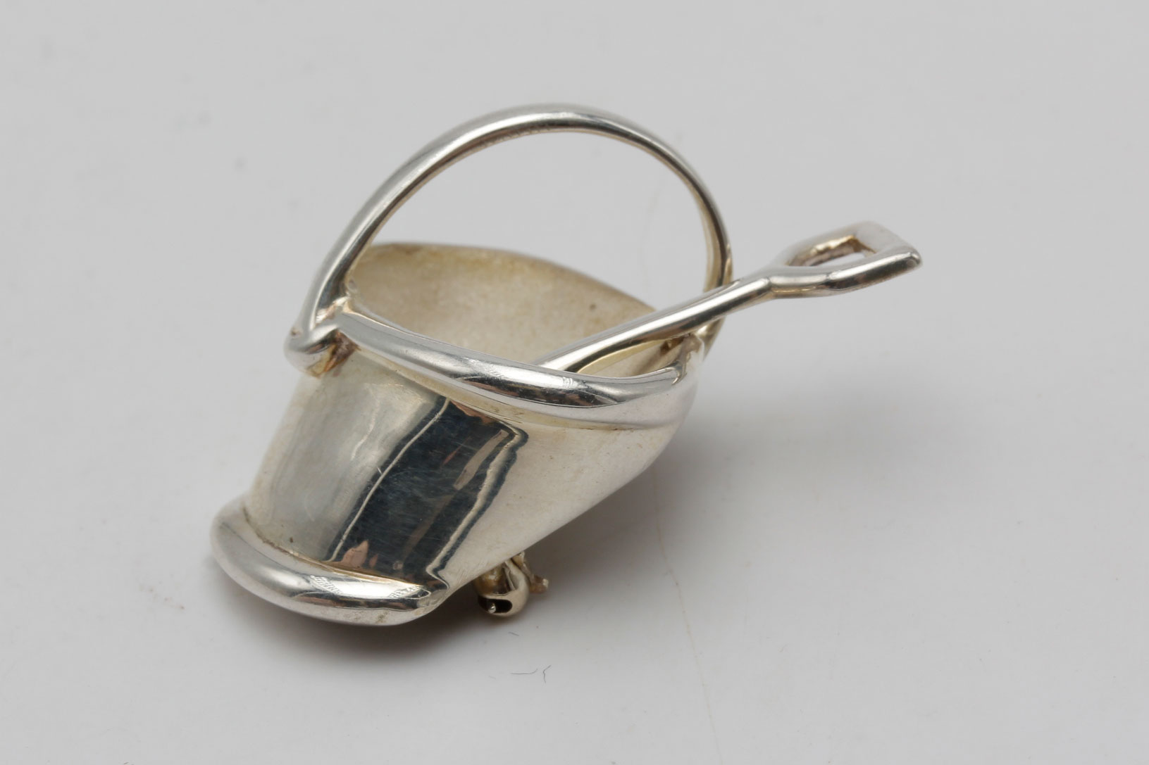 Tiffany & Co. Sterling Silver Pail and Shovel Pin