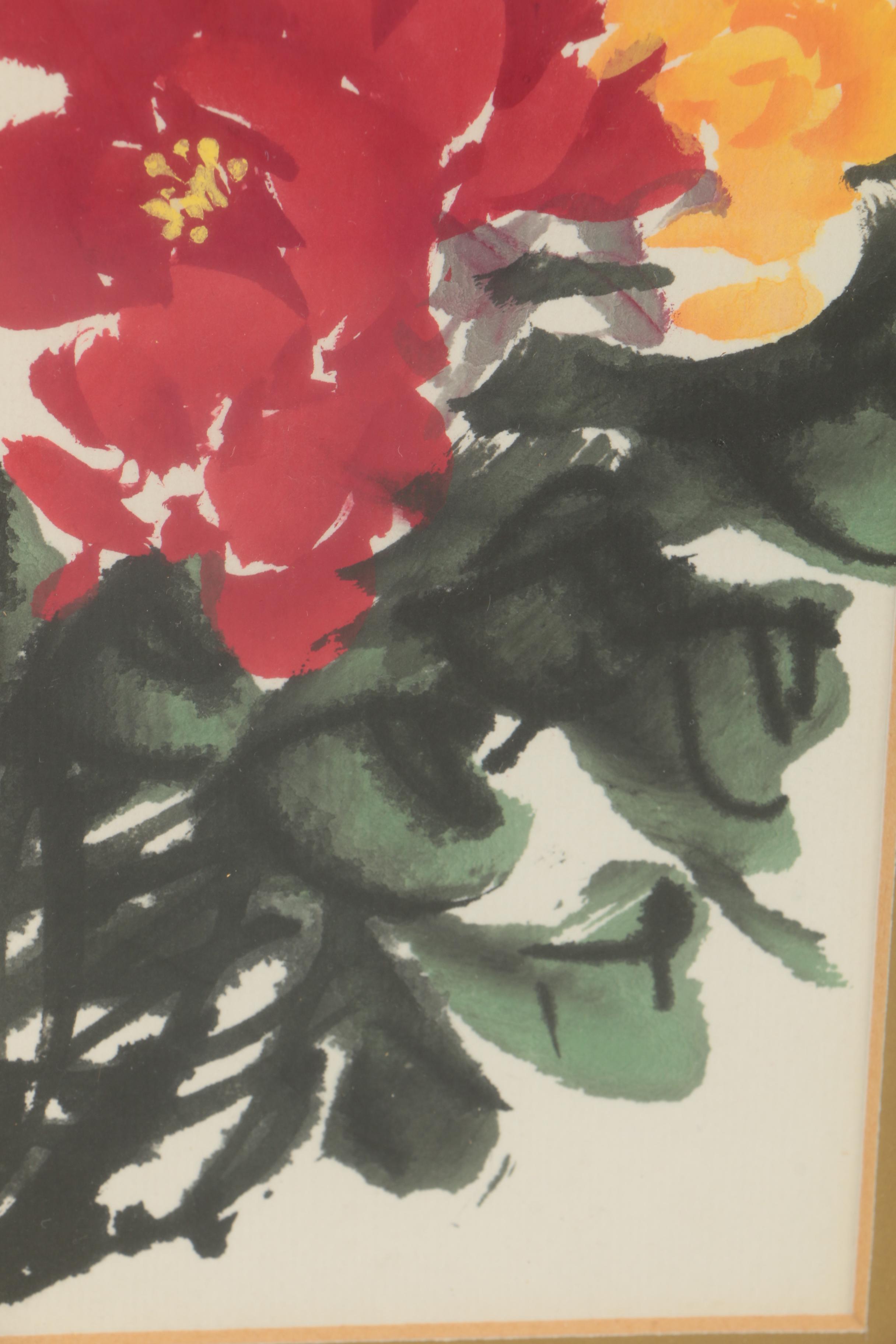 Collection of Chinese Watercolors on Paper