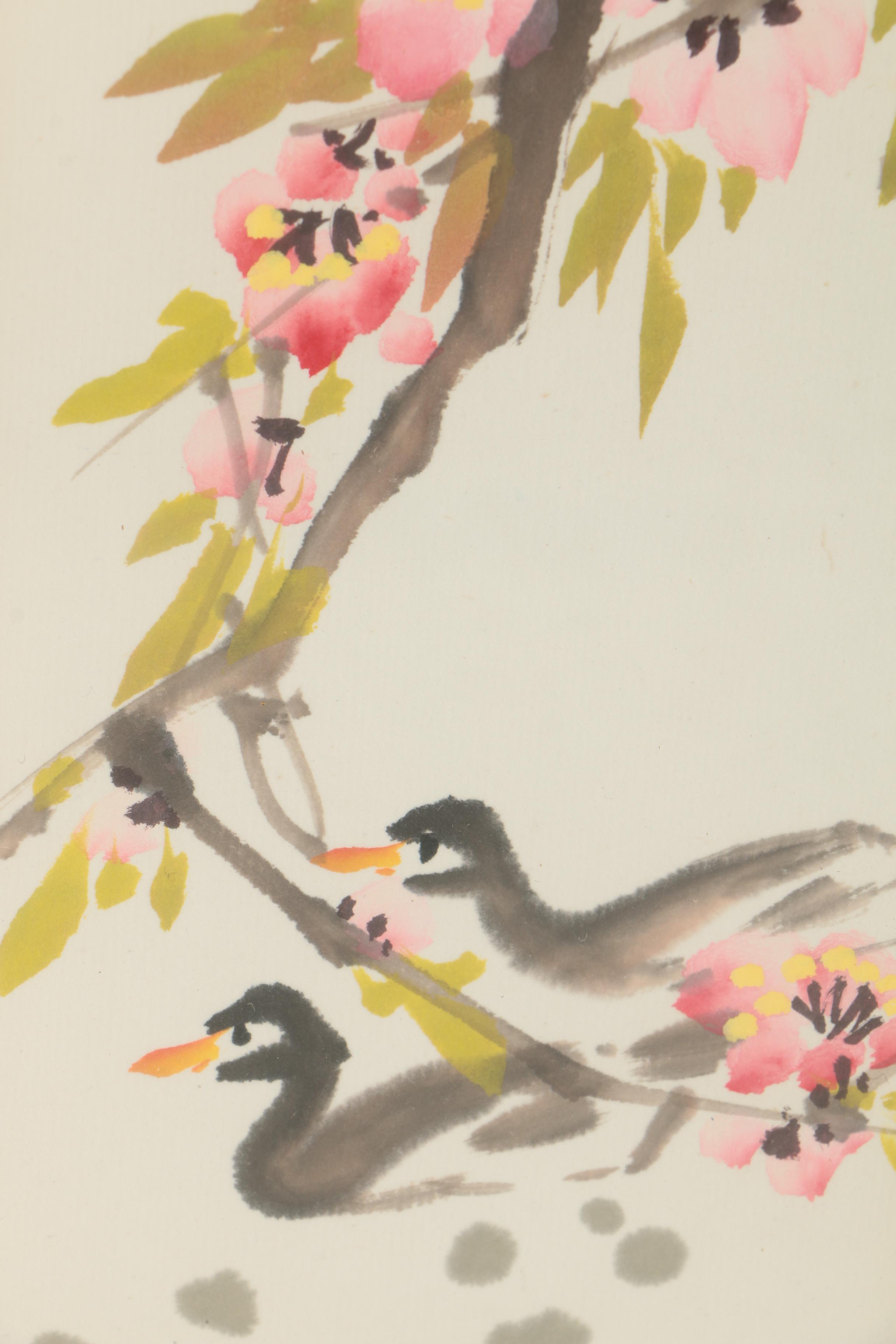 Collection of Chinese Watercolors on Paper