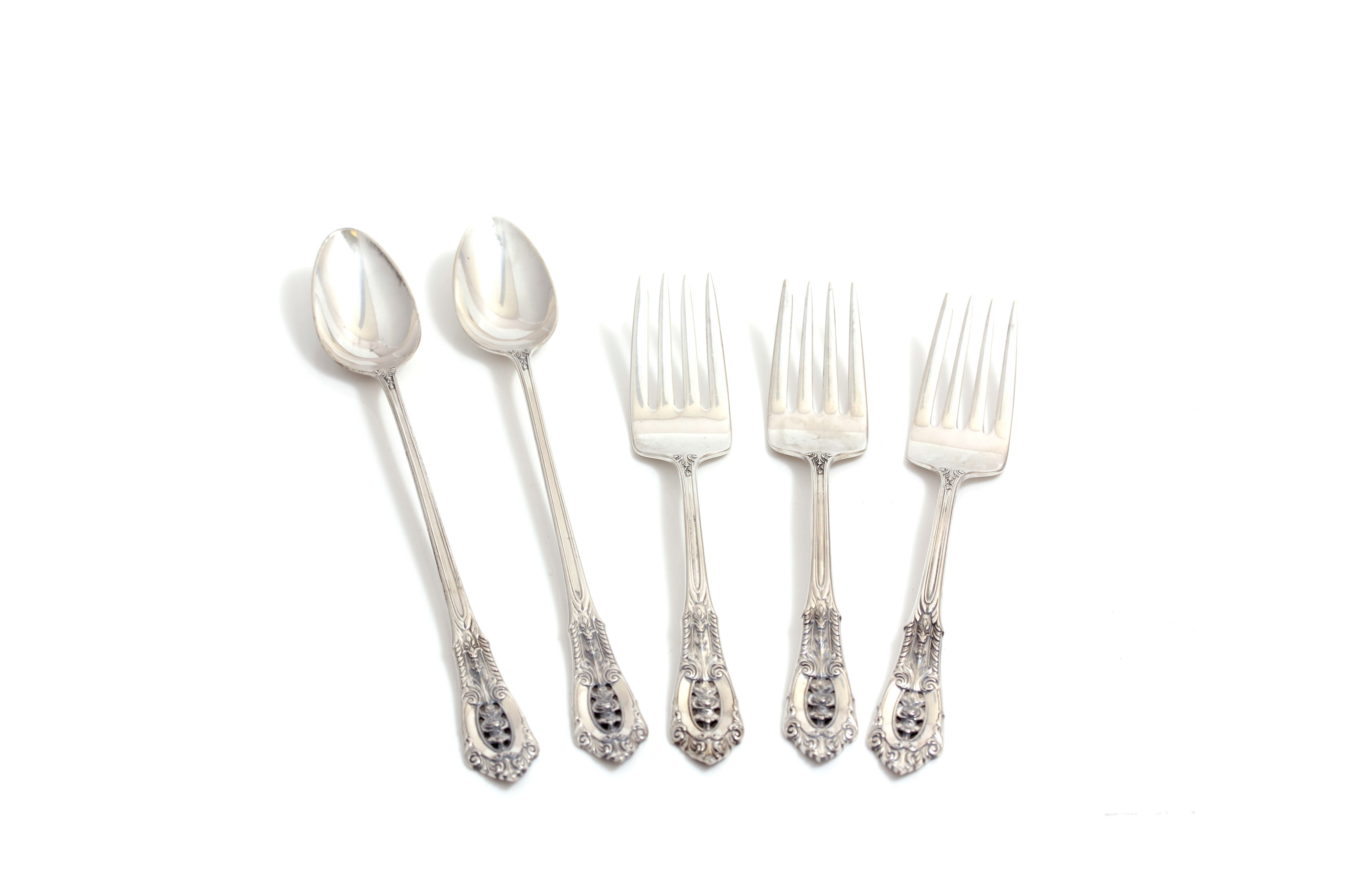 Wallace Sterling Silver "Rose Point" Flatware