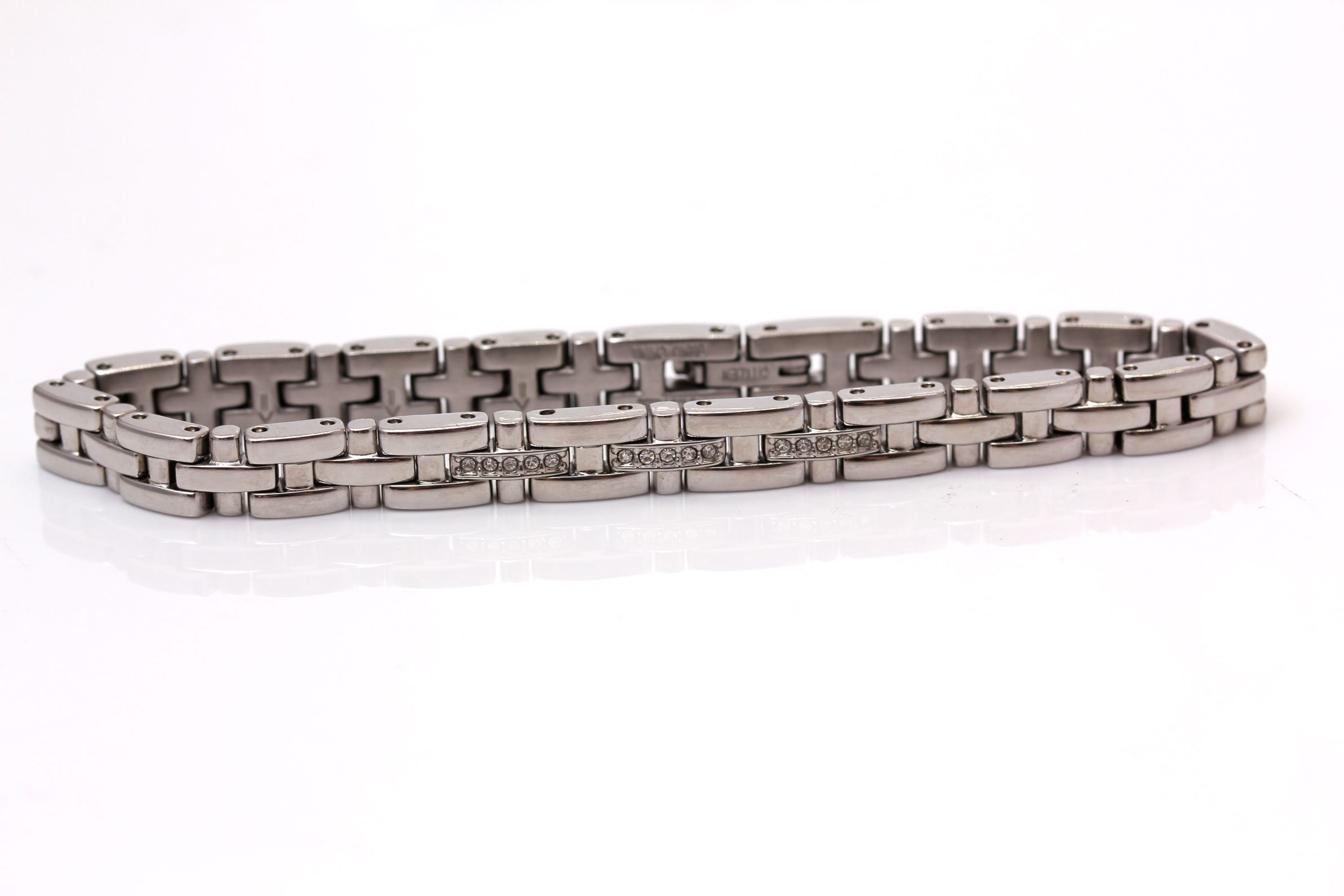 Stainless Steel Diamond Bracelet and Band