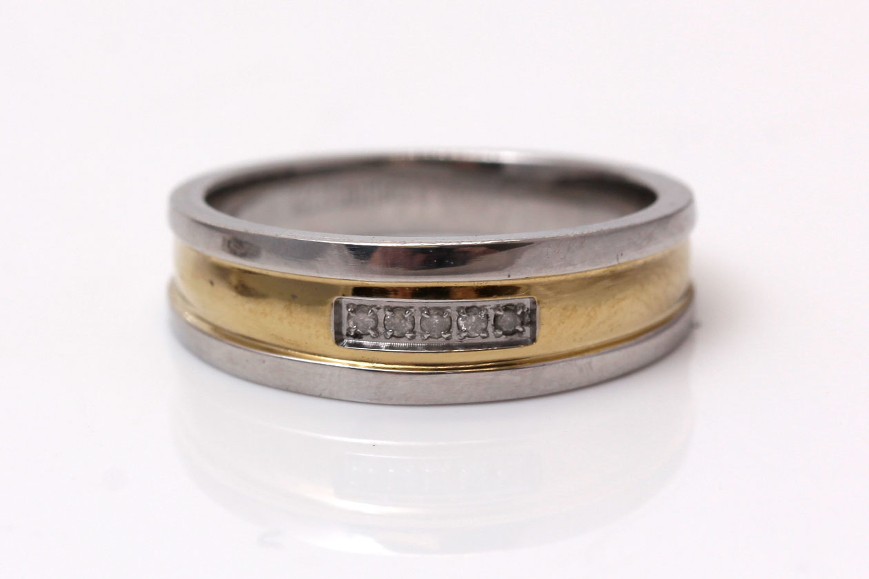 Stainless Steel Diamond Bracelet and Band