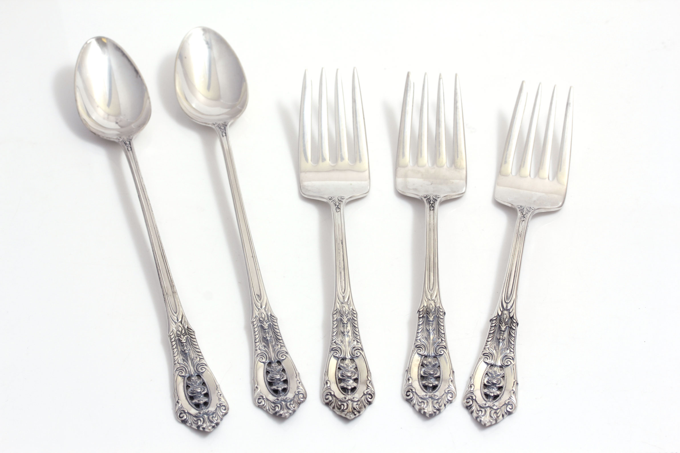 Wallace Sterling Silver "Rose Point" Flatware