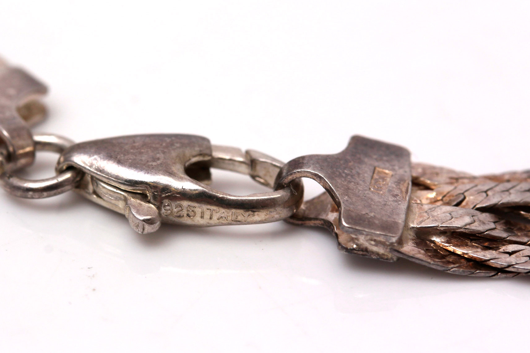 Sterling Silver Braided Chain Necklace and Bracelet