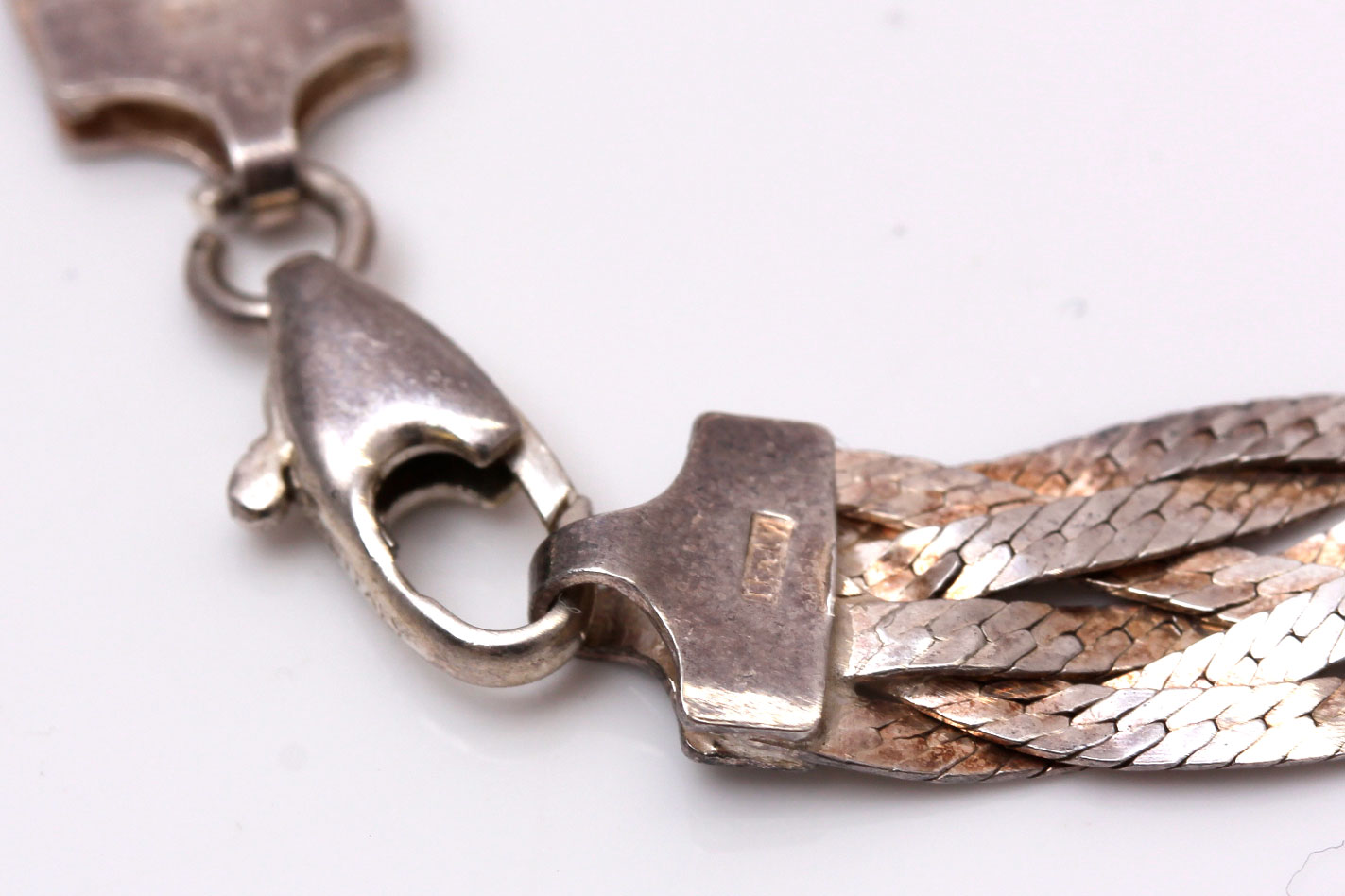 Sterling Silver Braided Chain Necklace and Bracelet