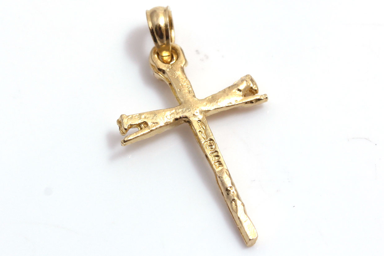 14K Yellow Gold Cross Pendant