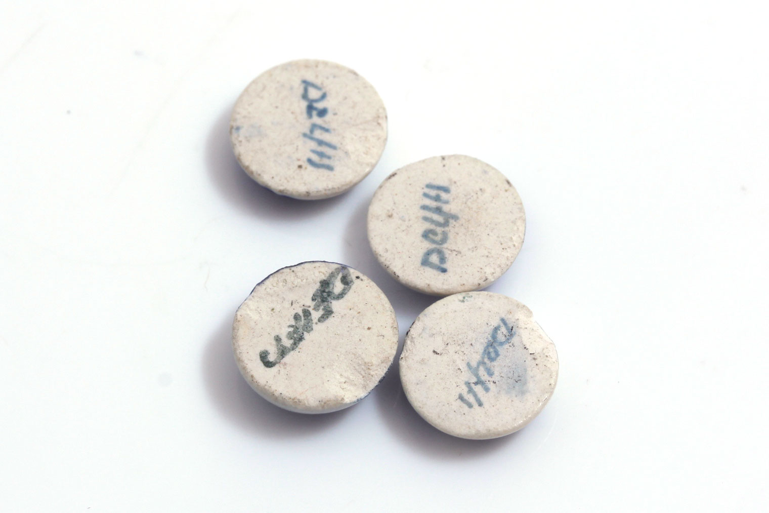 Hand-Painted Delft Pottery Buttons