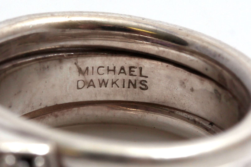 Michael Dawkins Sterling Silver 14K Gold Accented Amethyst Ring