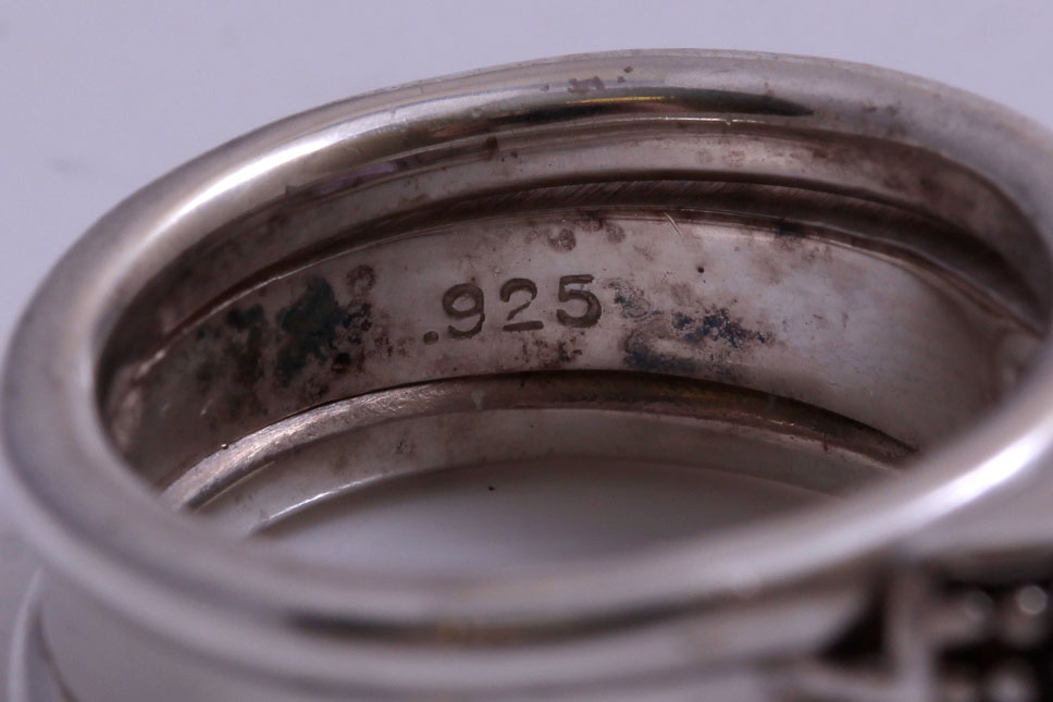 Michael Dawkins Sterling Silver 14K Gold Accented Amethyst Ring