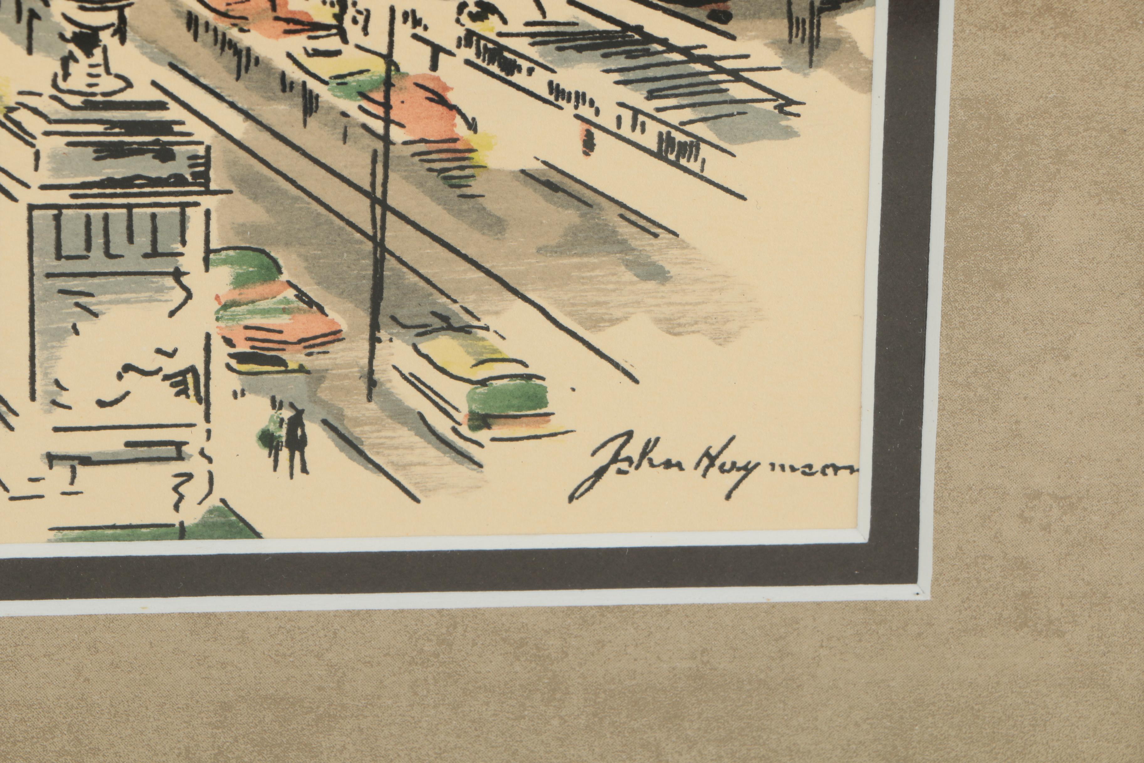 John Hoyman Watercolor Paintings on Paper