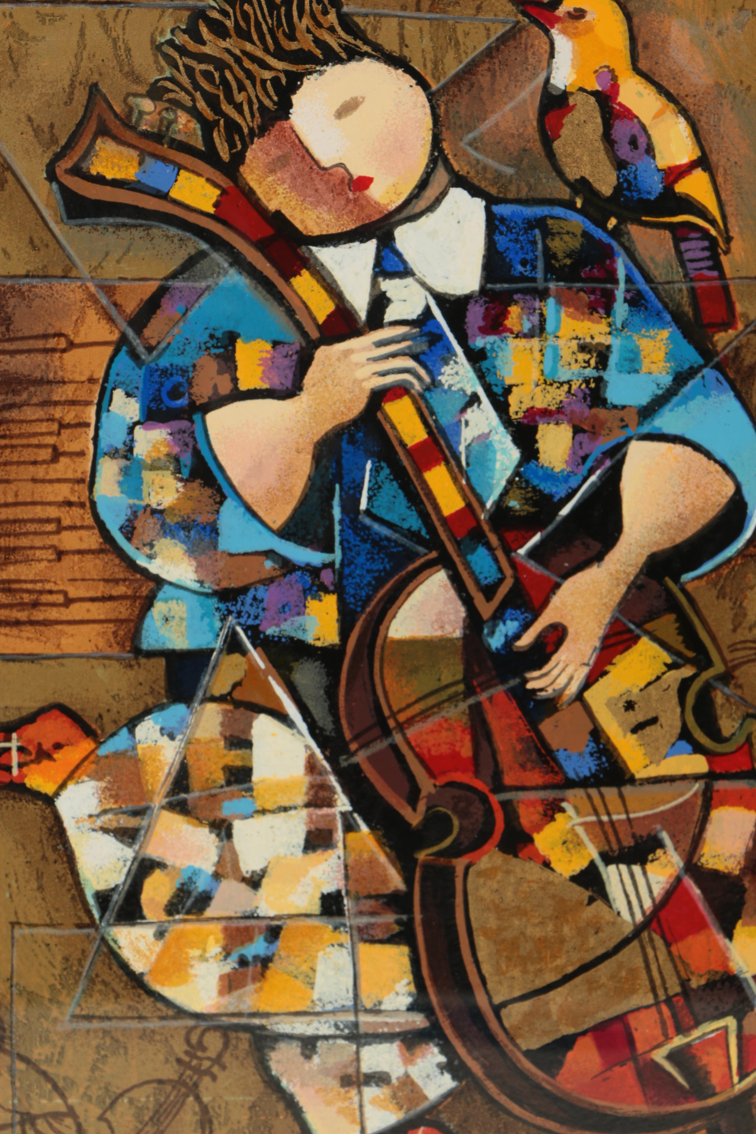 Dorit Levi Limited Edition Serigraph "The Cellist"