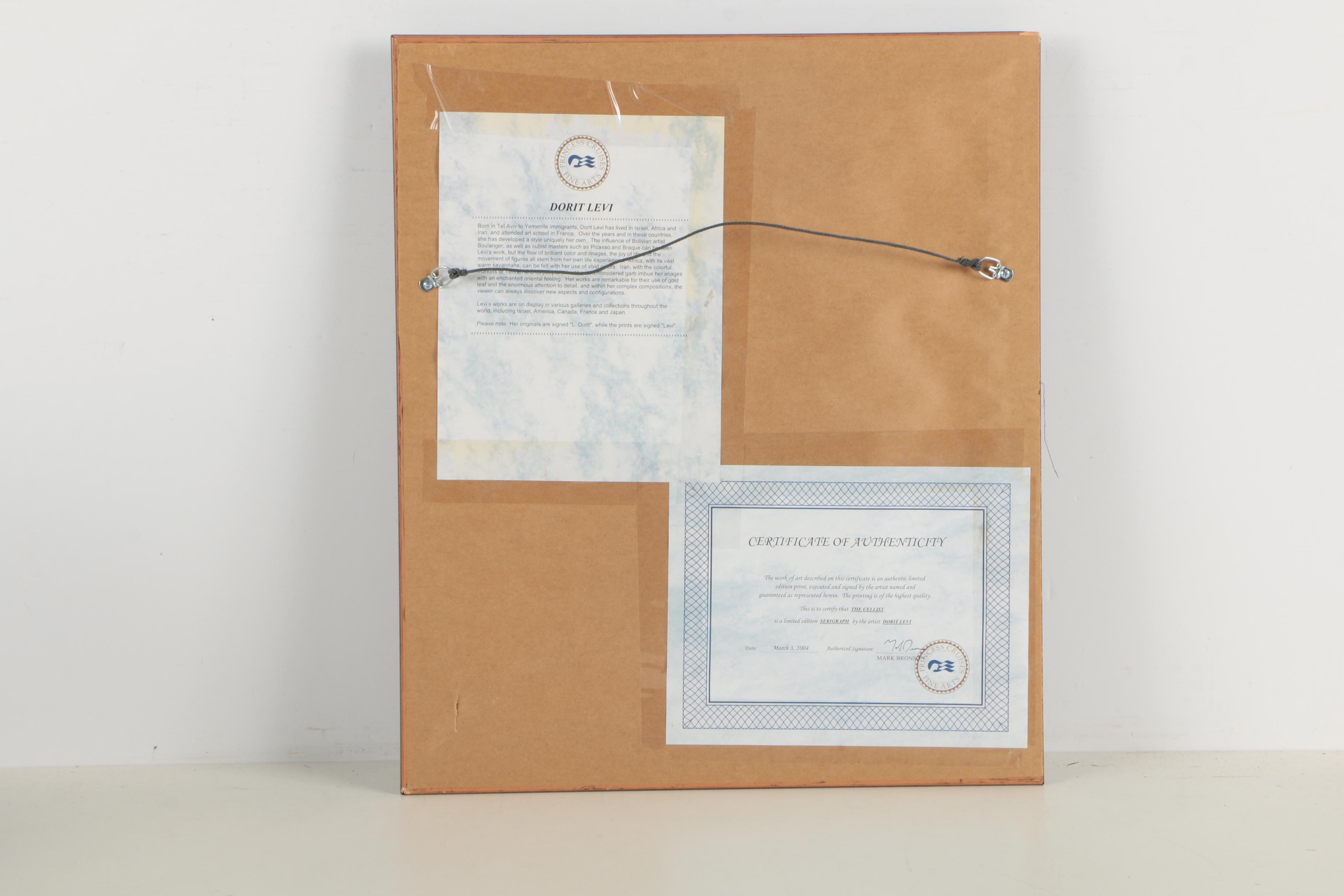 Dorit Levi Limited Edition Serigraph "The Cellist"