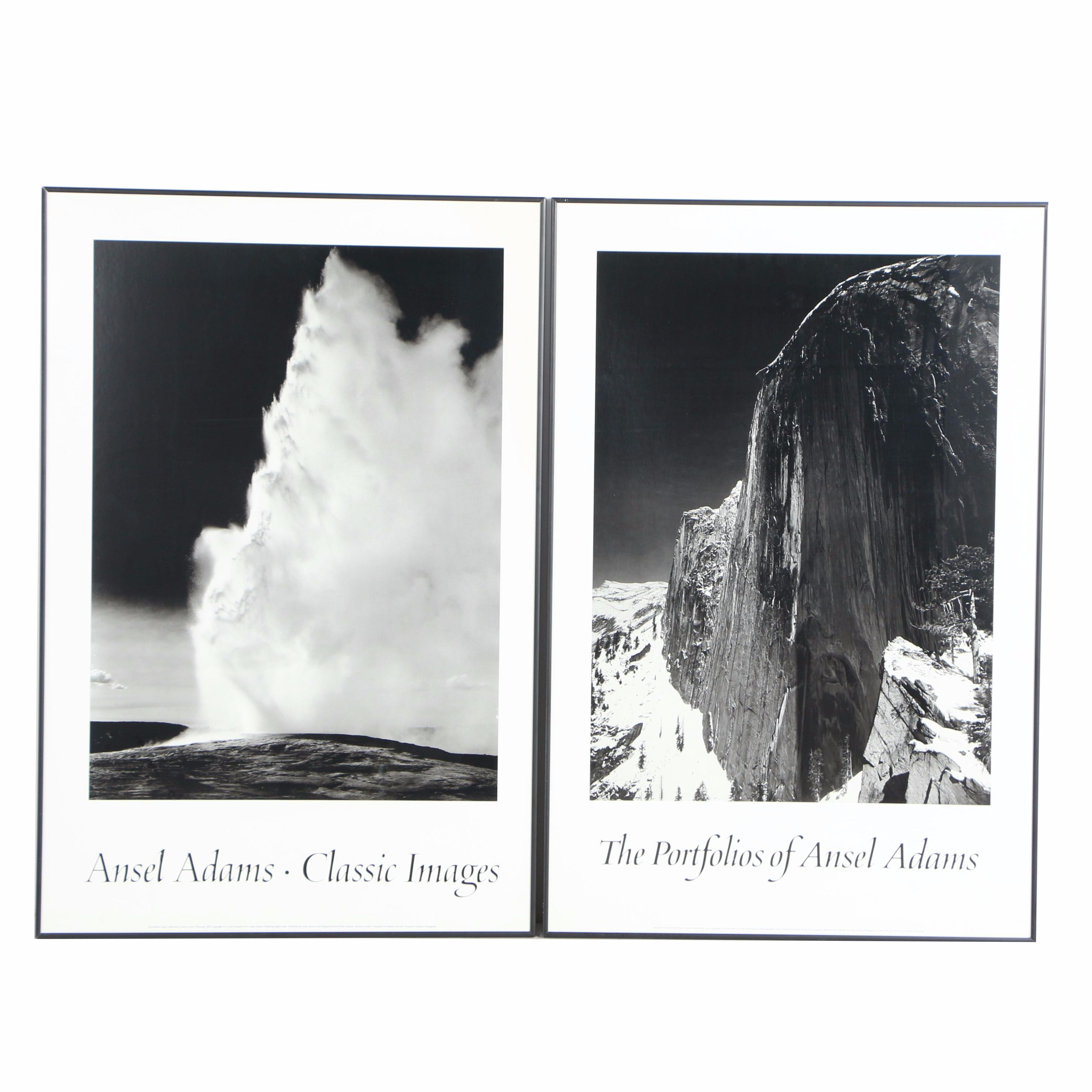 Offset Lithographs After Ansel Adams' "Old Faithful" and "Monolith"