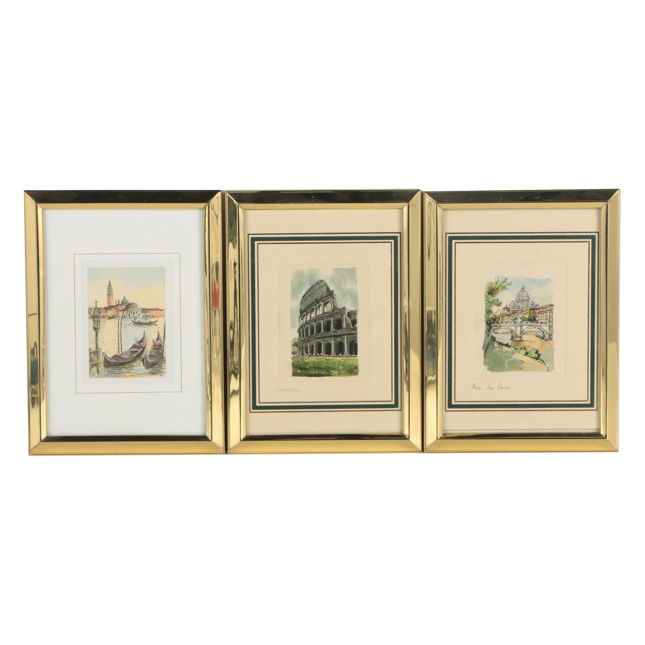 Collection of Hand Colored Lithographs