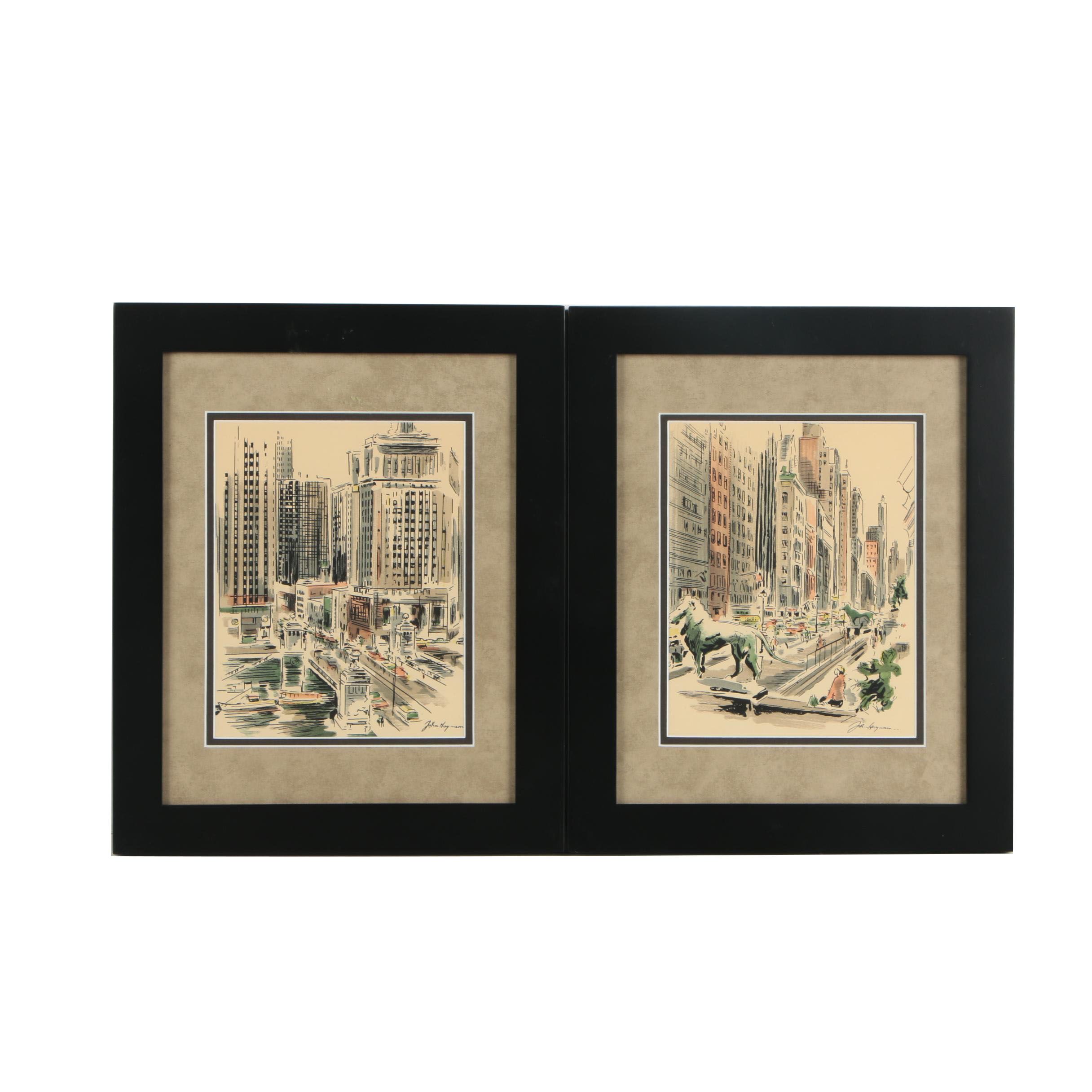 John Hoyman Watercolor Paintings on Paper