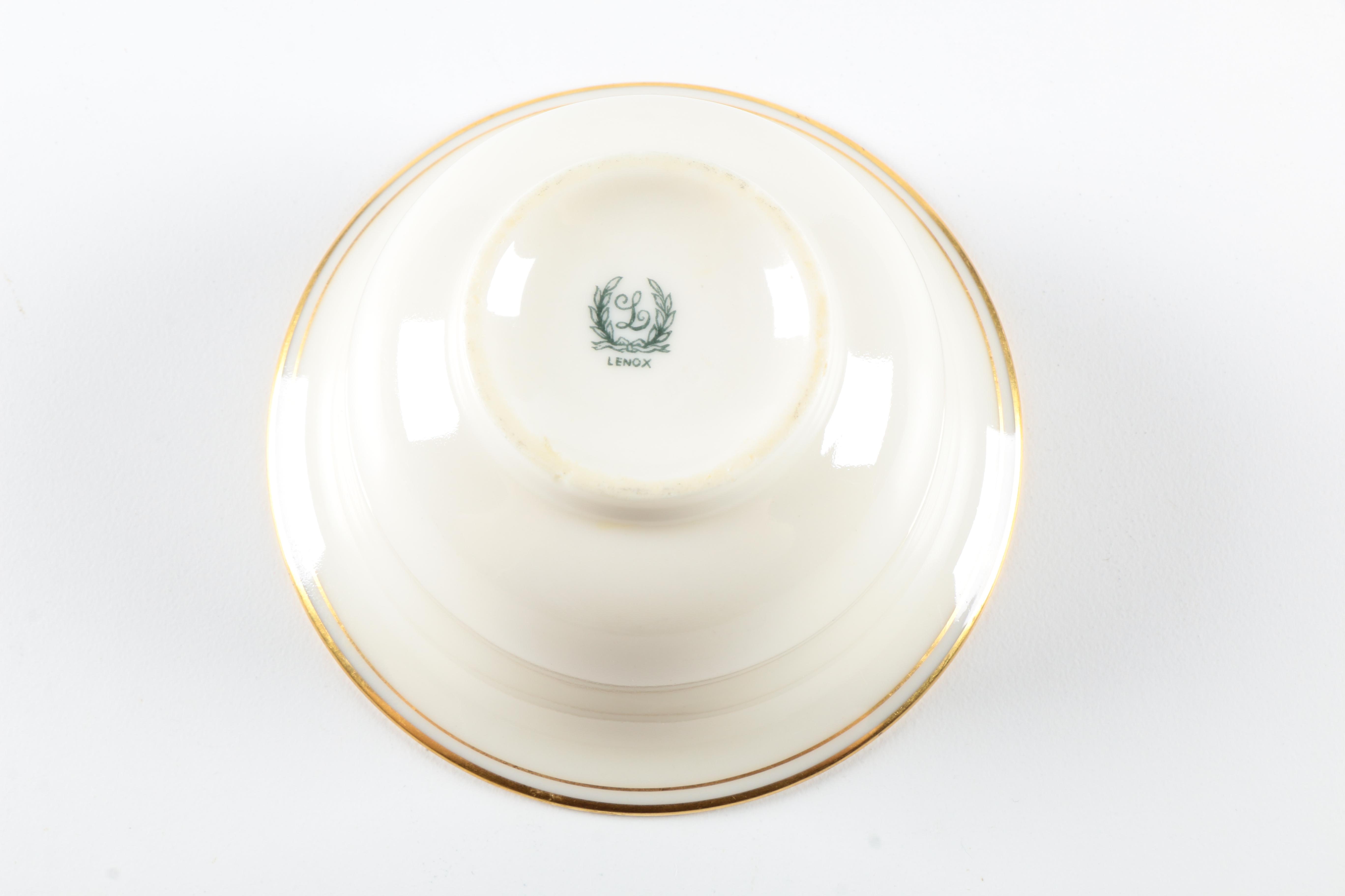 Lenox Porcelain Bouillon Cups and Sterling Silver Holders by Black Starr & Frost