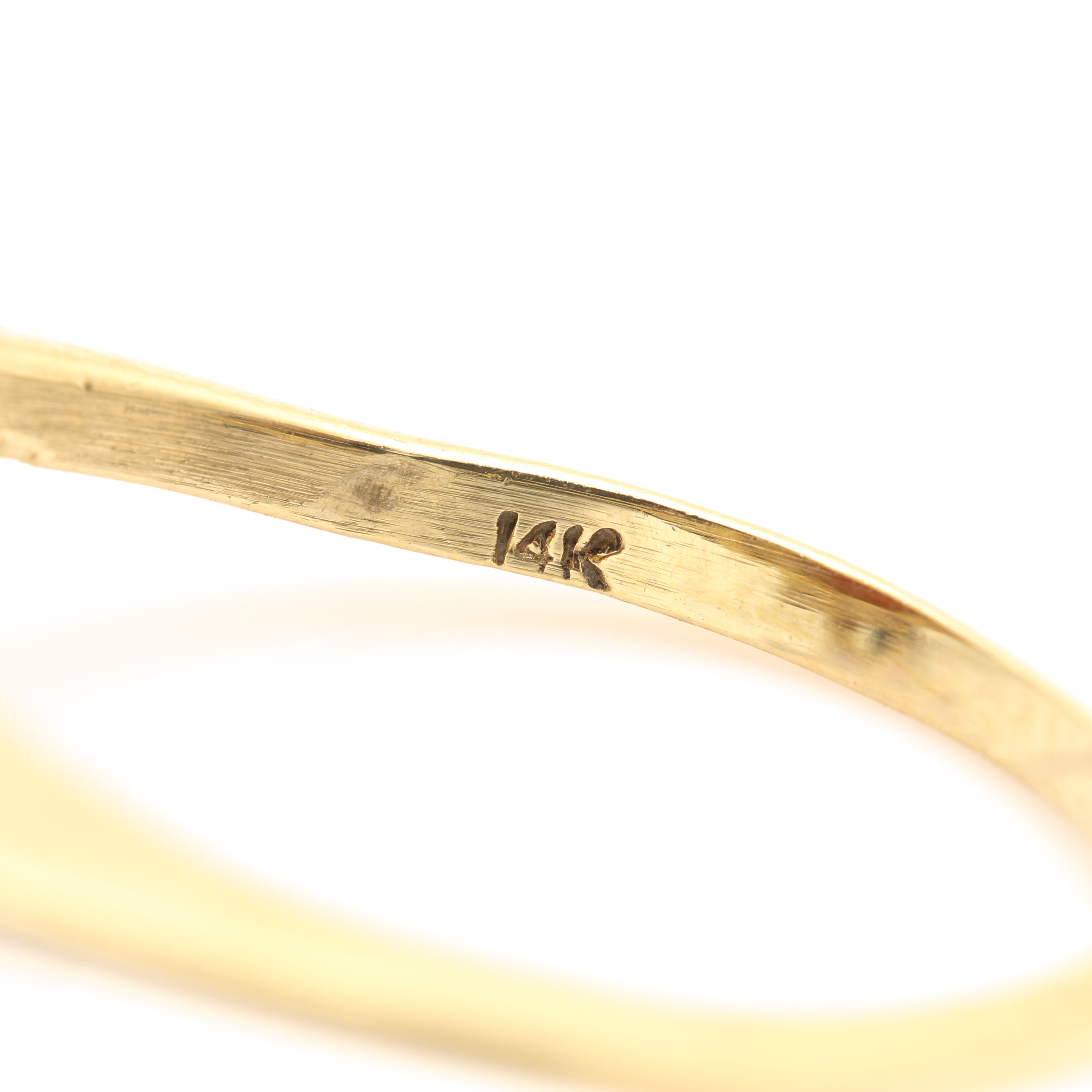 14K Yellow Gold Rhodolite Garnet & Agate Cameo Ring