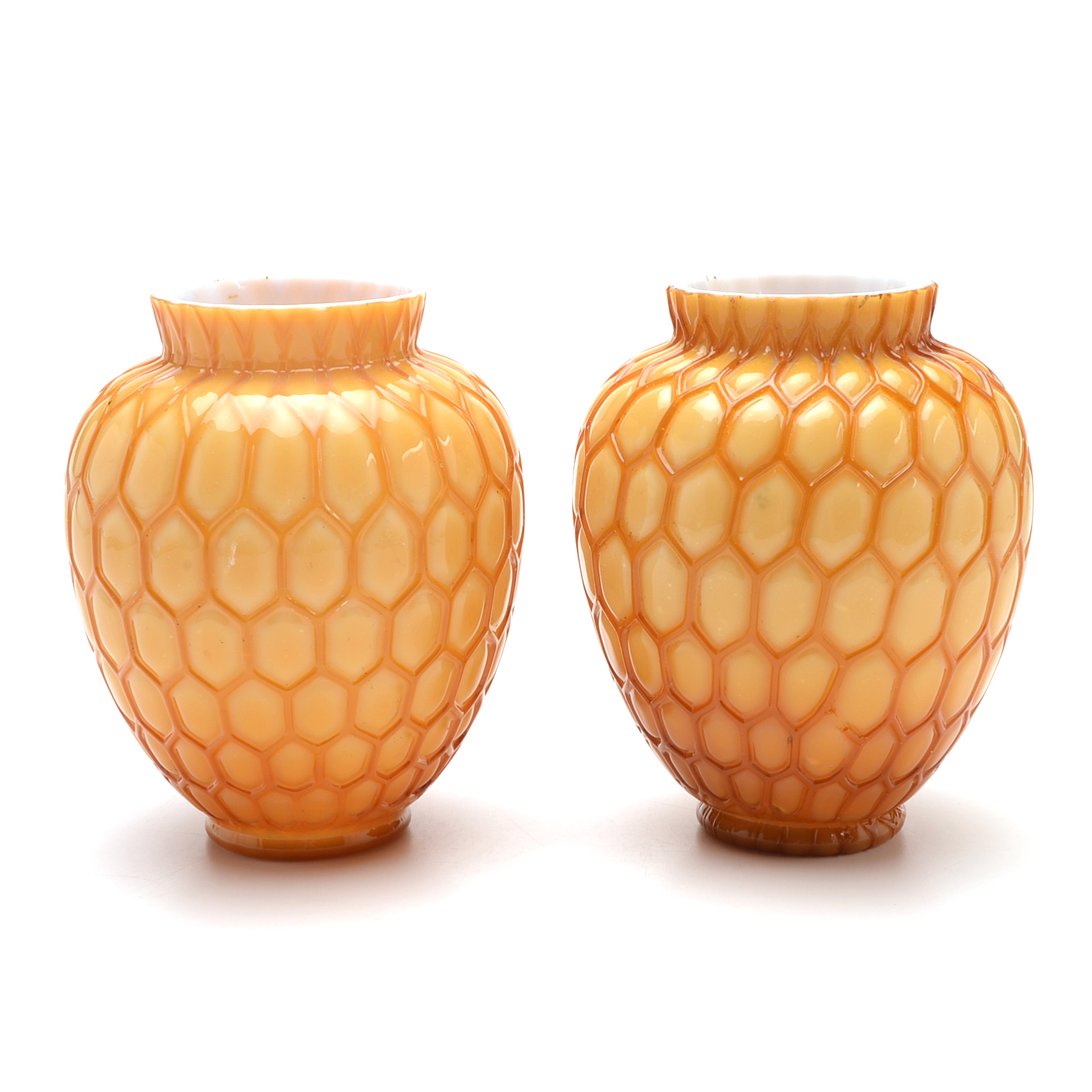 Honeycomb Cased Glass Vases