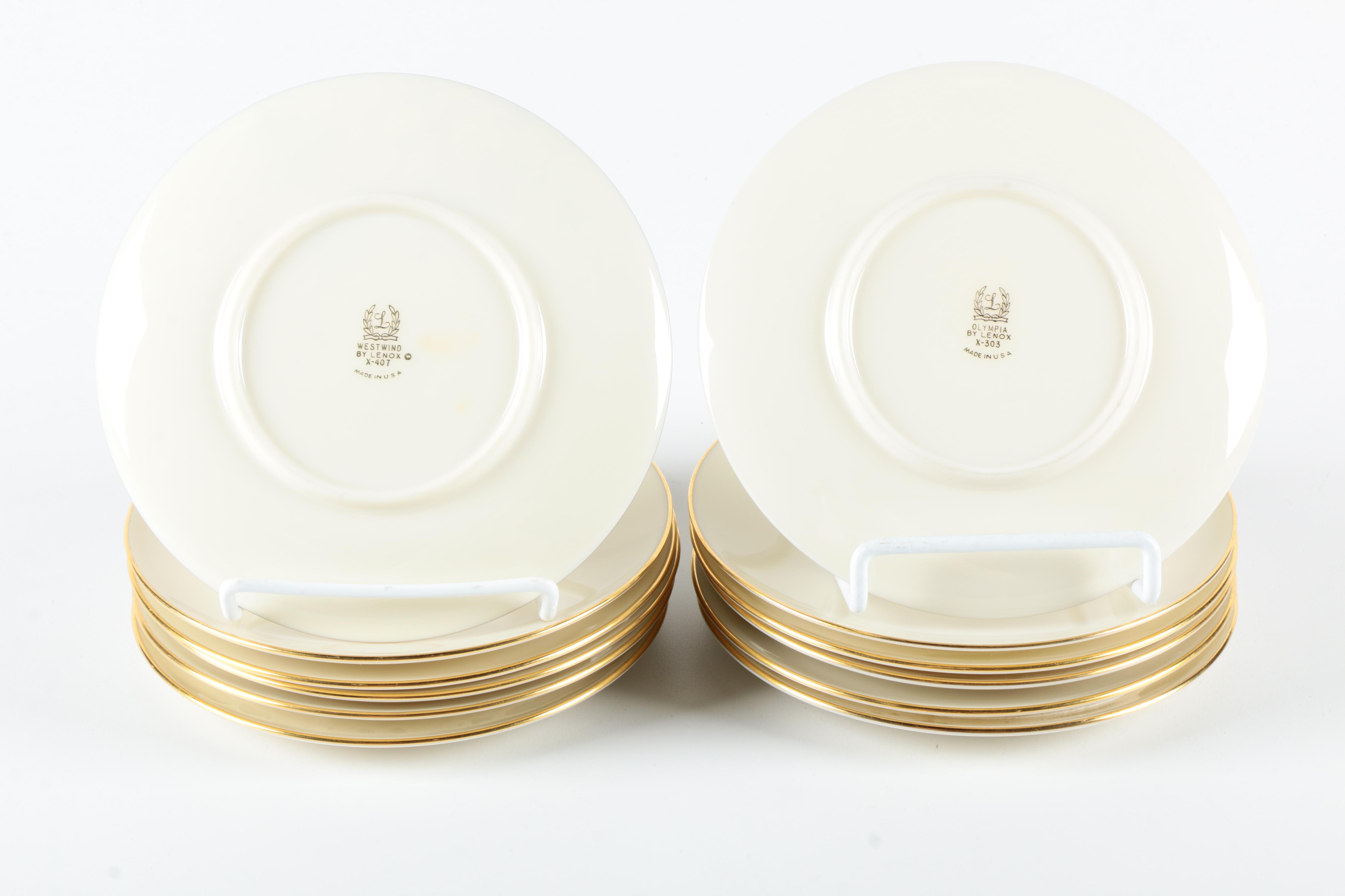 "Westwind" and "Olympia" Plates by Lenox