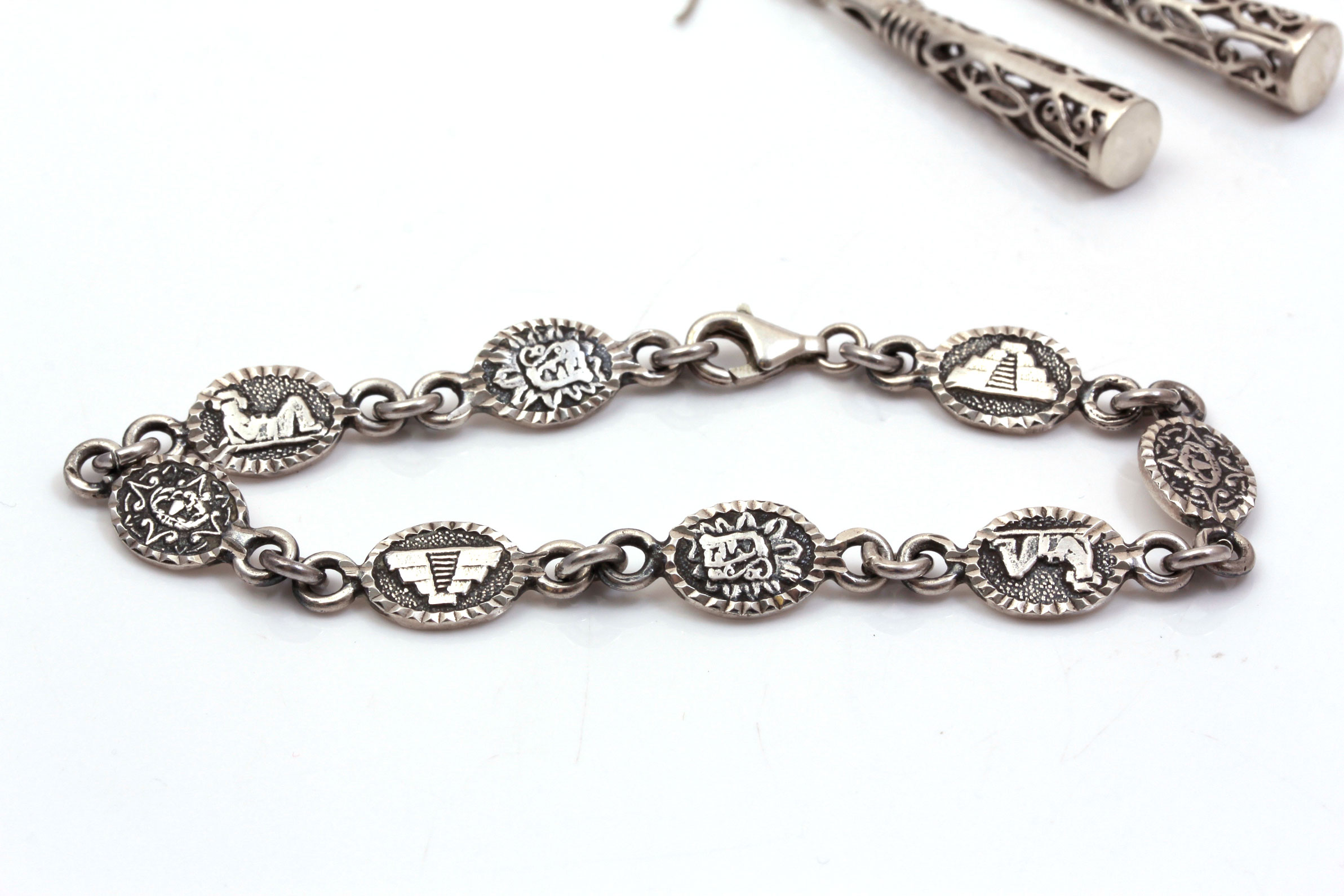 Sterling Silver Bracelet and Earrings