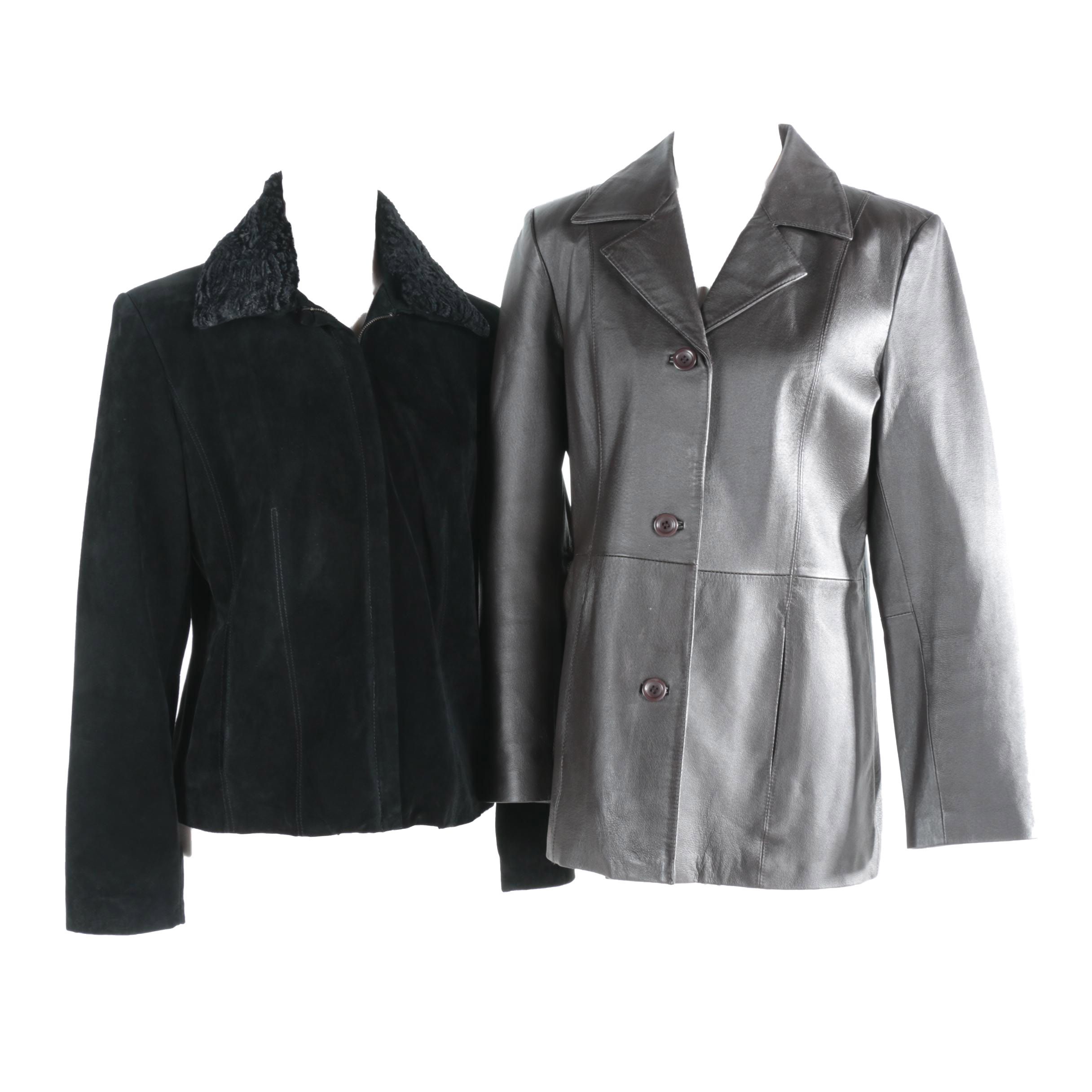 Dialogue and Valerie Stevens Separates Women's Suede and Leather Jackets