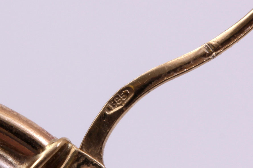 14K Tri-Gold Hoop Earrings