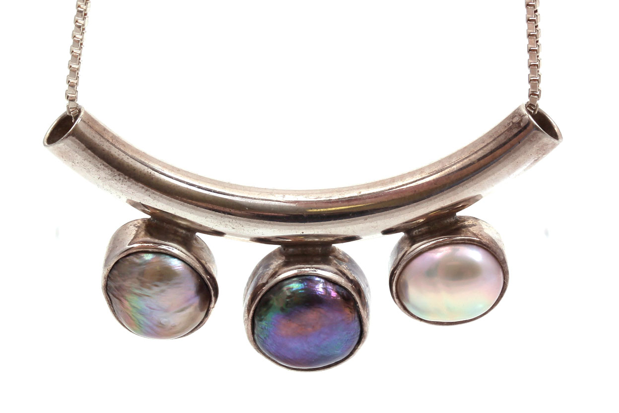 Sterling Silver Pearl and Black Onyx Jewelry