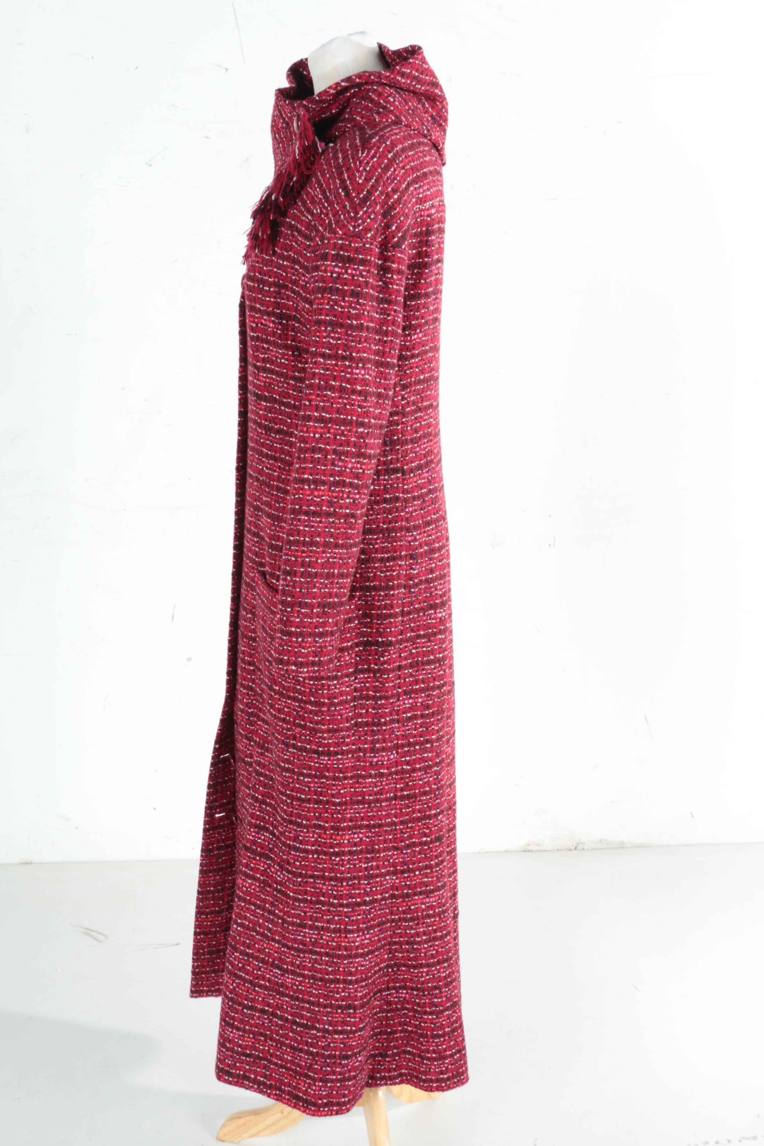 Chanel Tweed Coat Dress with Scarf