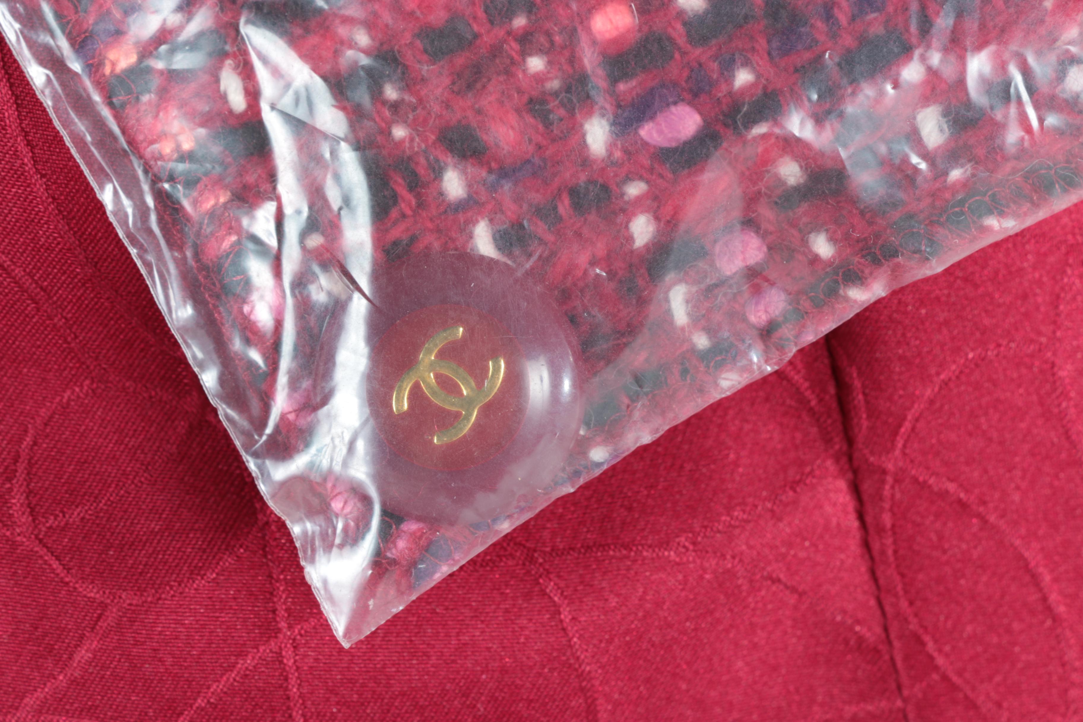 Chanel Tweed Coat Dress with Scarf