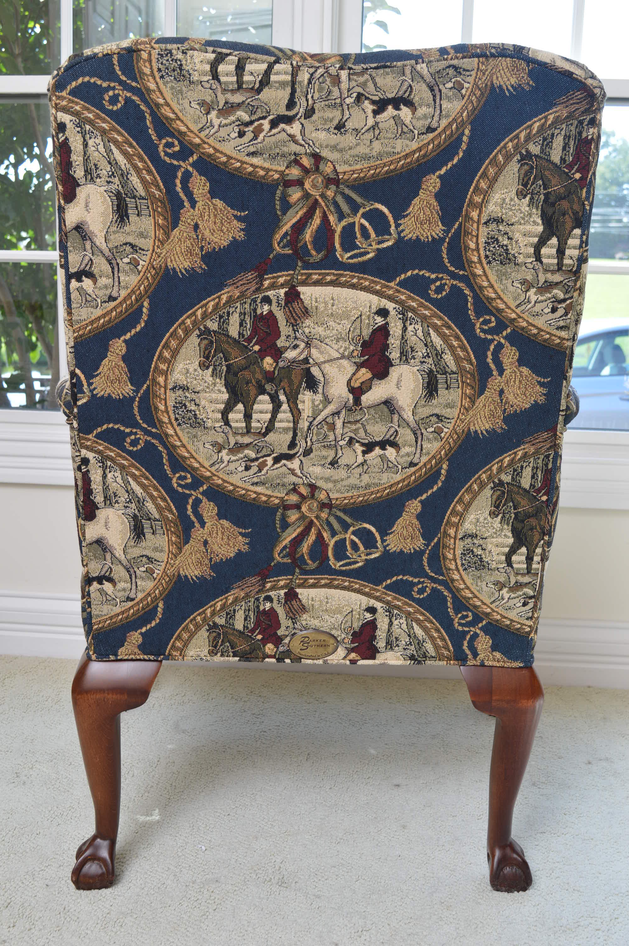 Chippendale Style Upholstered Arm Chair