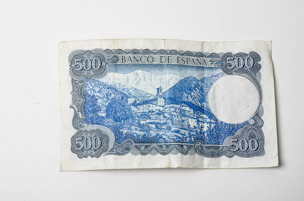 1971 Spain 500 Pesetas Banknote