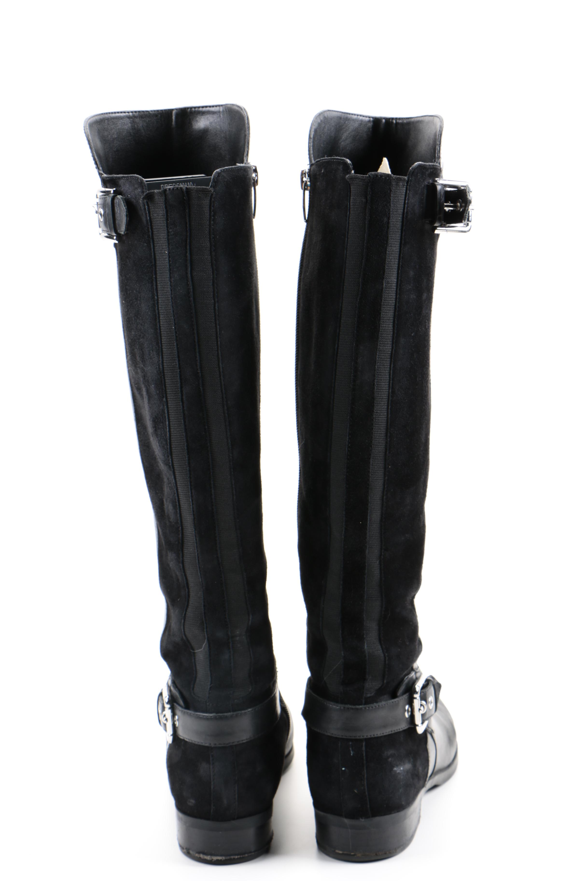 Two Pairs of Women's Black Leather Boots