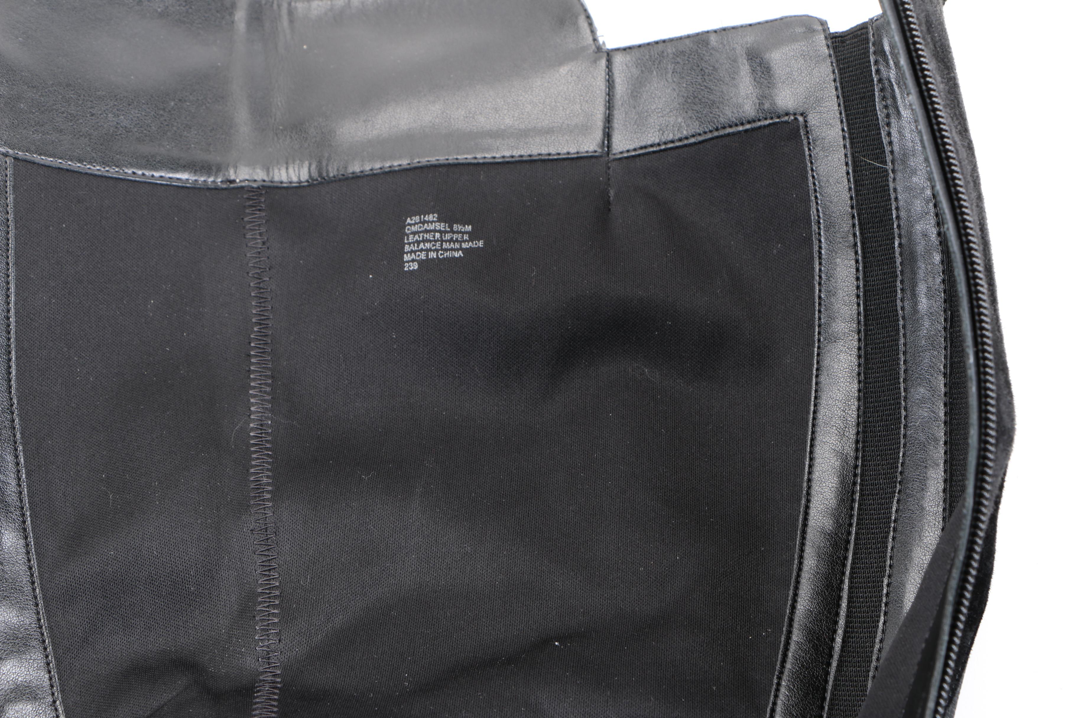 Two Pairs of Women's Black Leather Boots