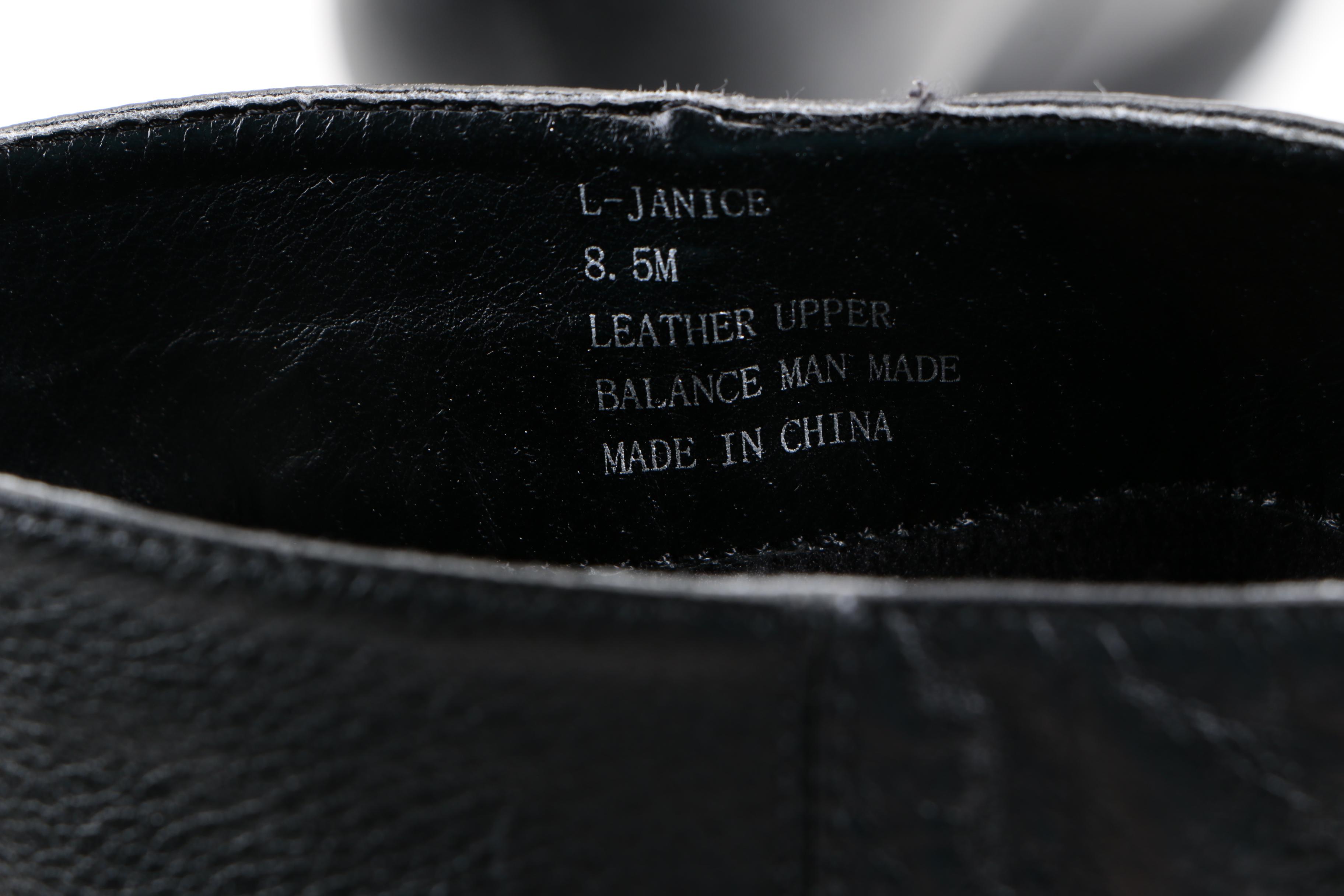 Two Pairs of Women's Black Leather Boots