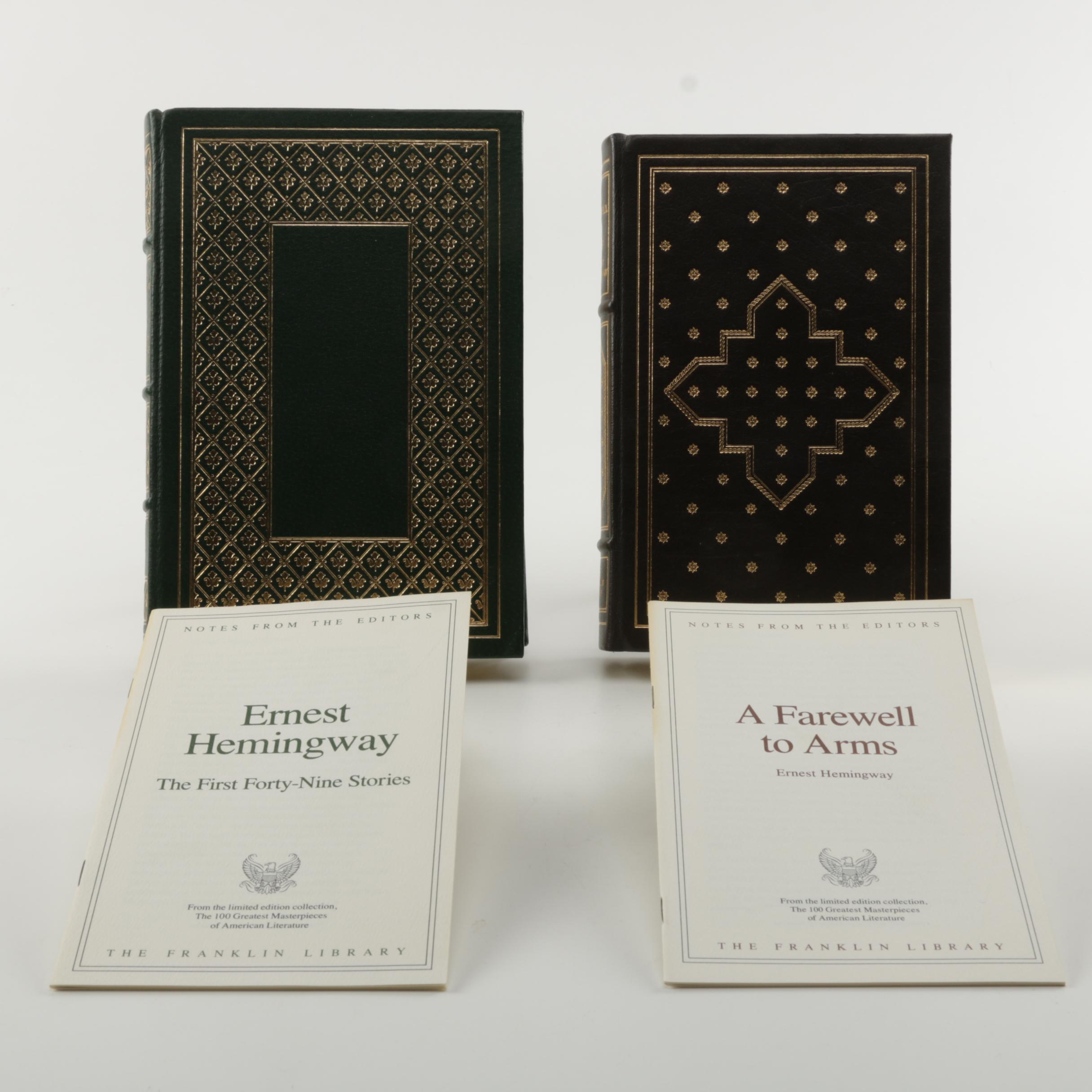 Franklin Library "Masterpieces of American Literature" Hemingway and Twain