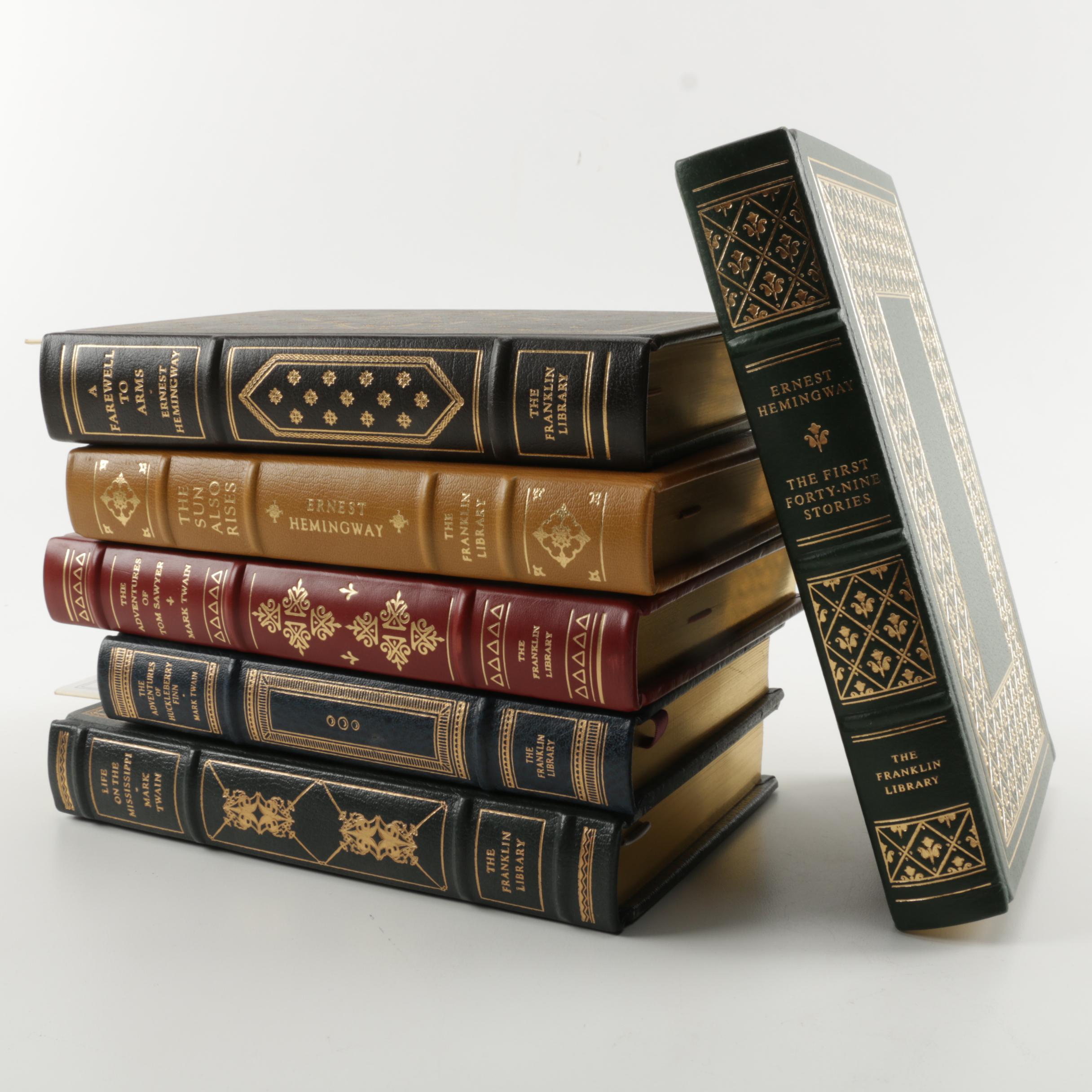 Franklin Library "Masterpieces of American Literature" Hemingway and Twain