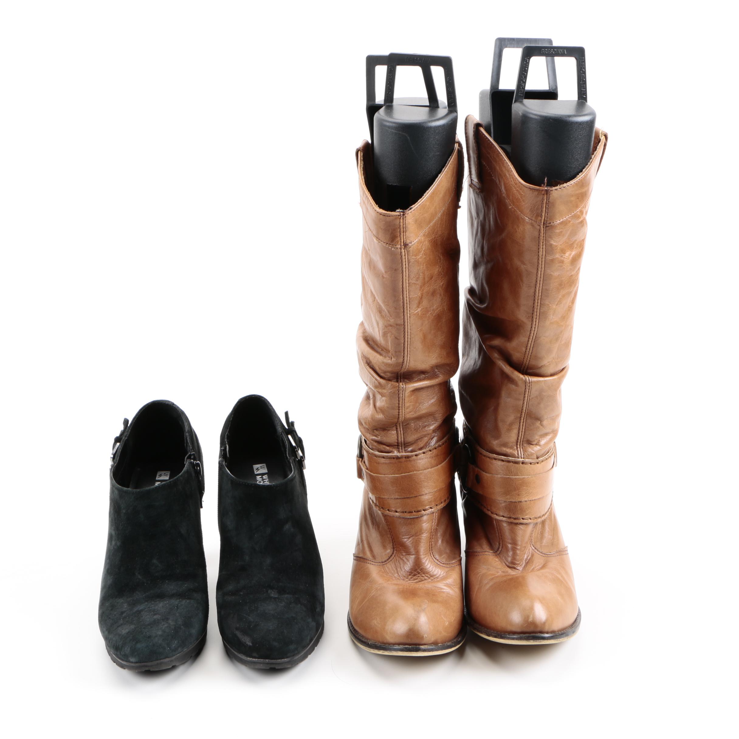 Women's Leather Cowboy Boots and Suede Booties