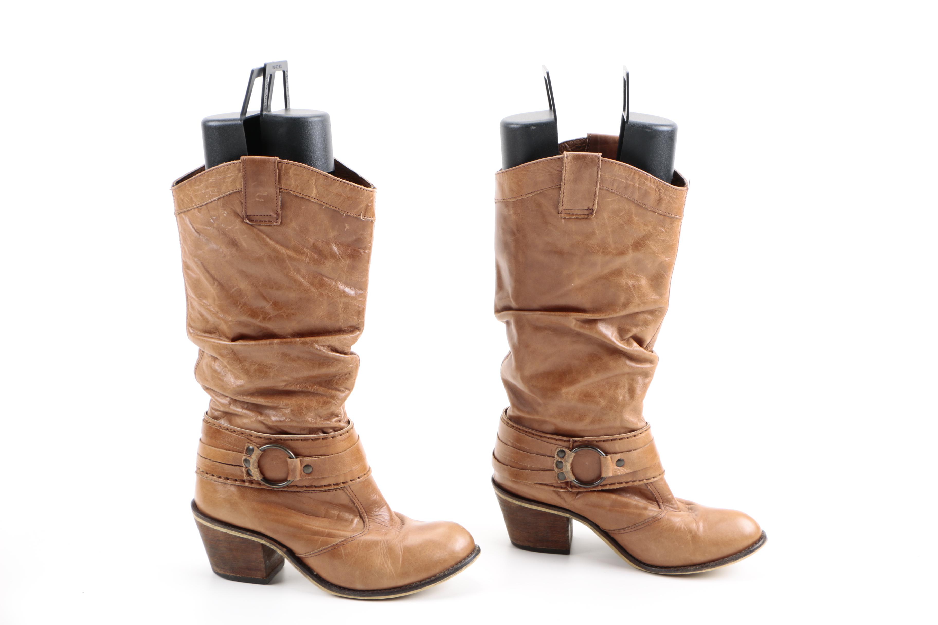 Women's Leather Cowboy Boots and Suede Booties