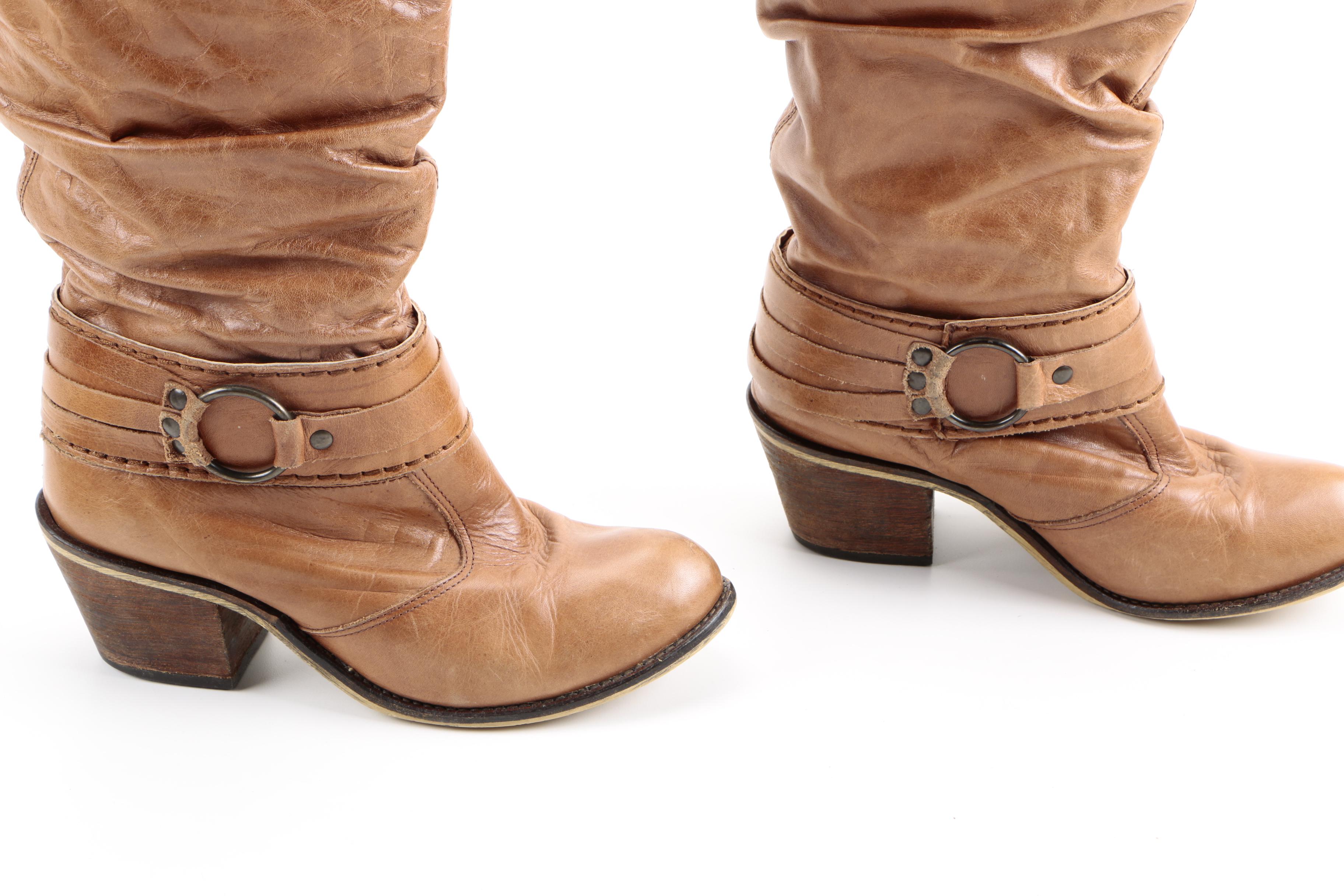 Women's Leather Cowboy Boots and Suede Booties