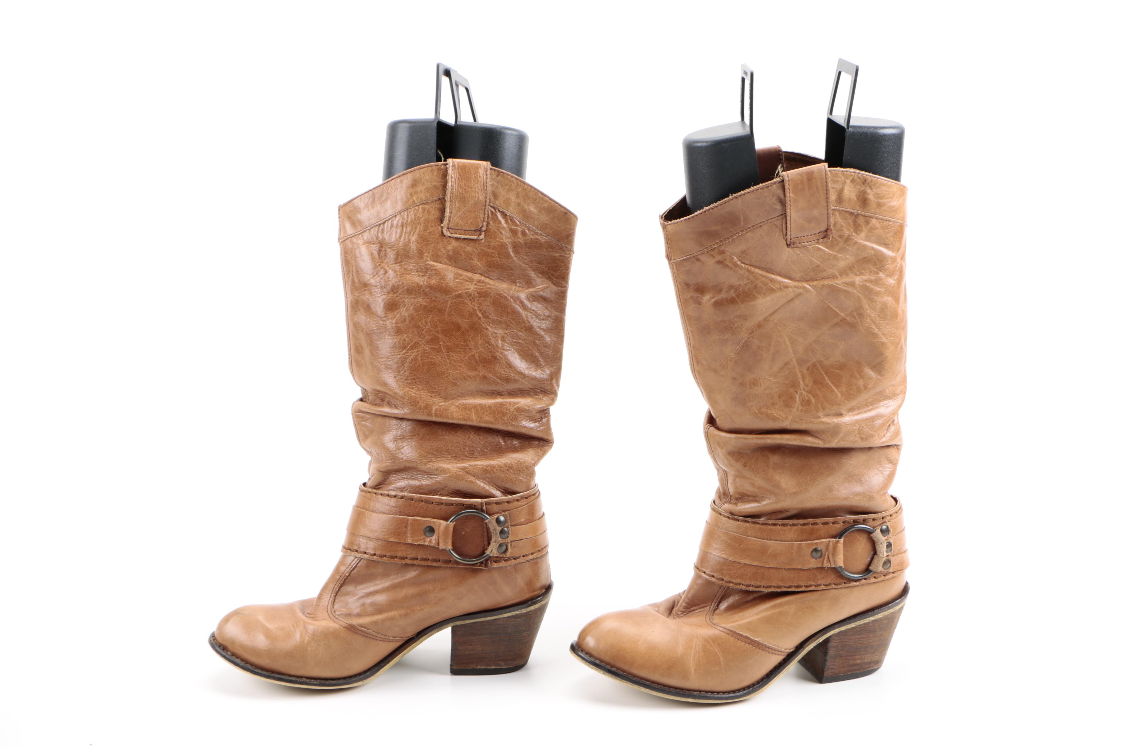 Women's Leather Cowboy Boots and Suede Booties
