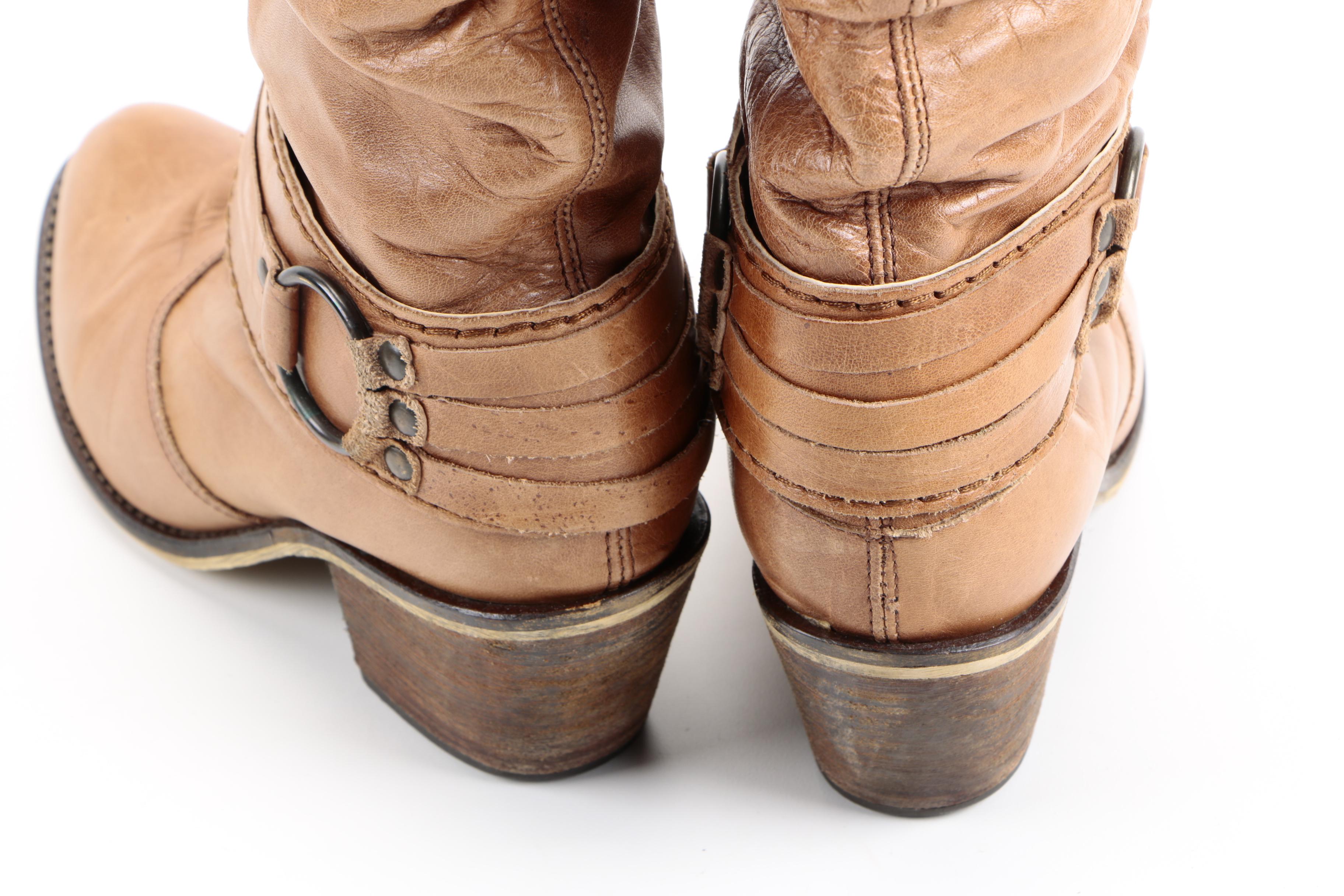 Women's Leather Cowboy Boots and Suede Booties