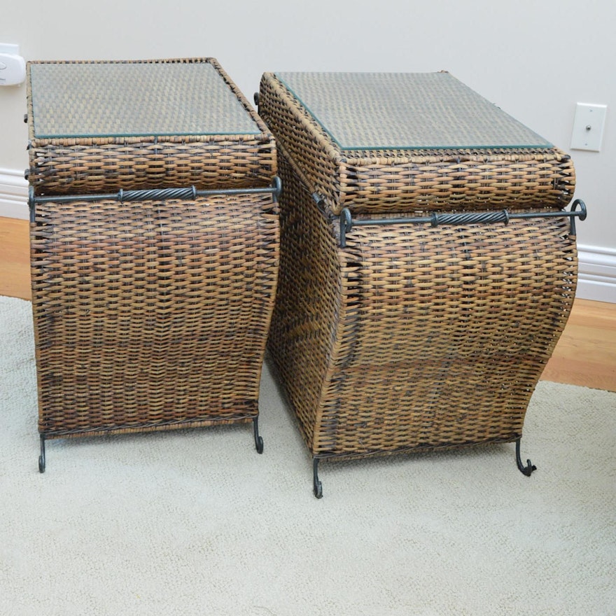 Pair of Wicker Chests