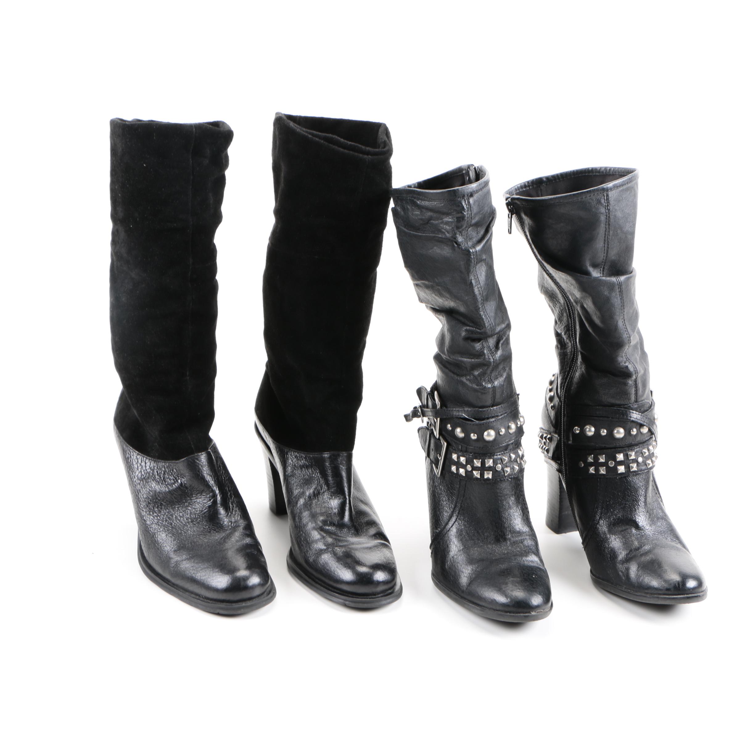 Heeled Leather Boots