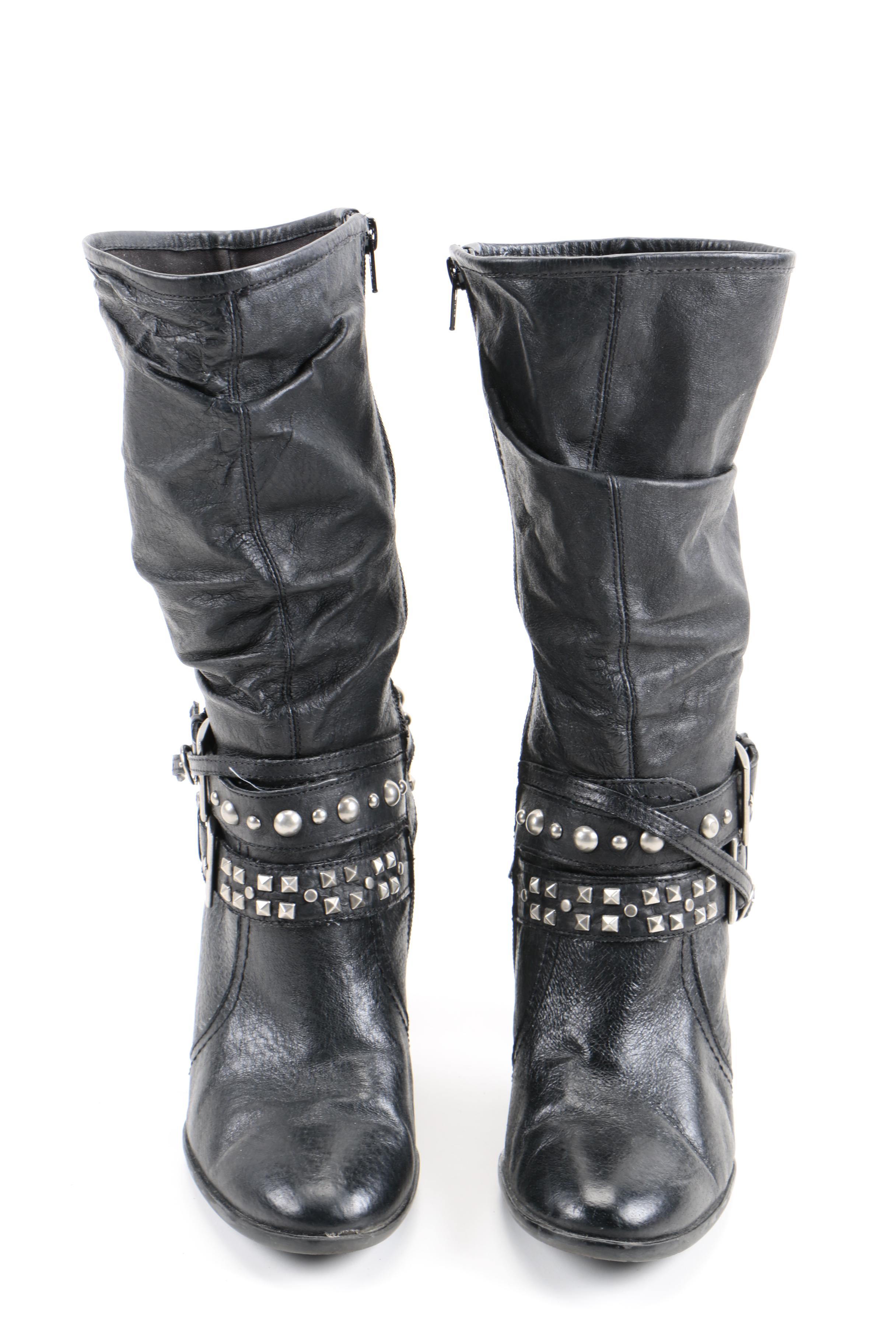 Heeled Leather Boots