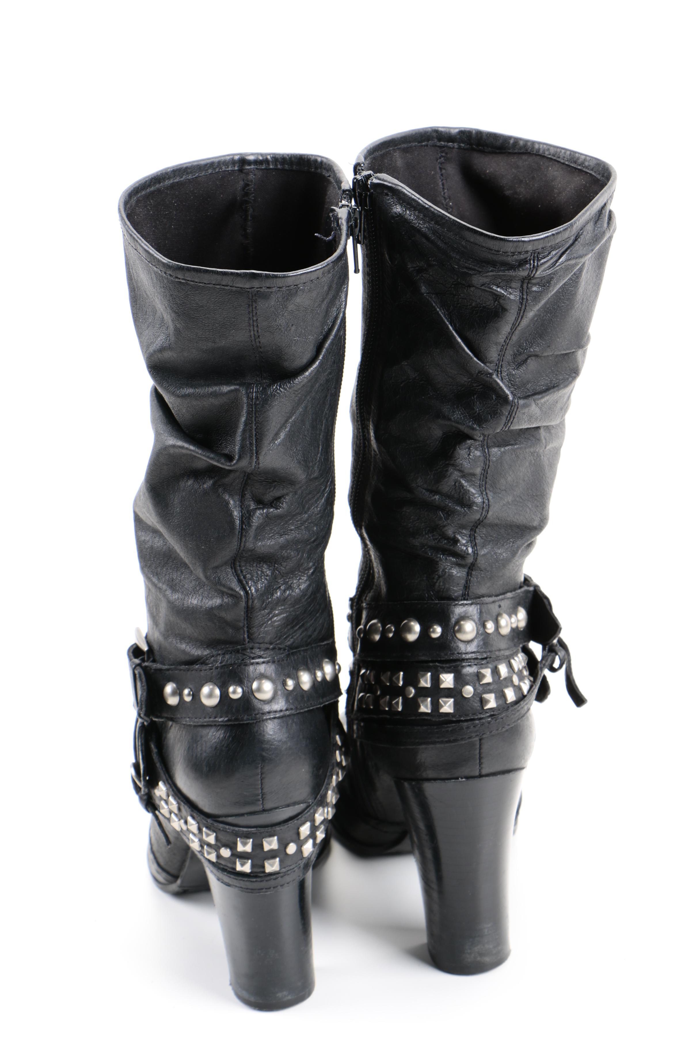 Heeled Leather Boots