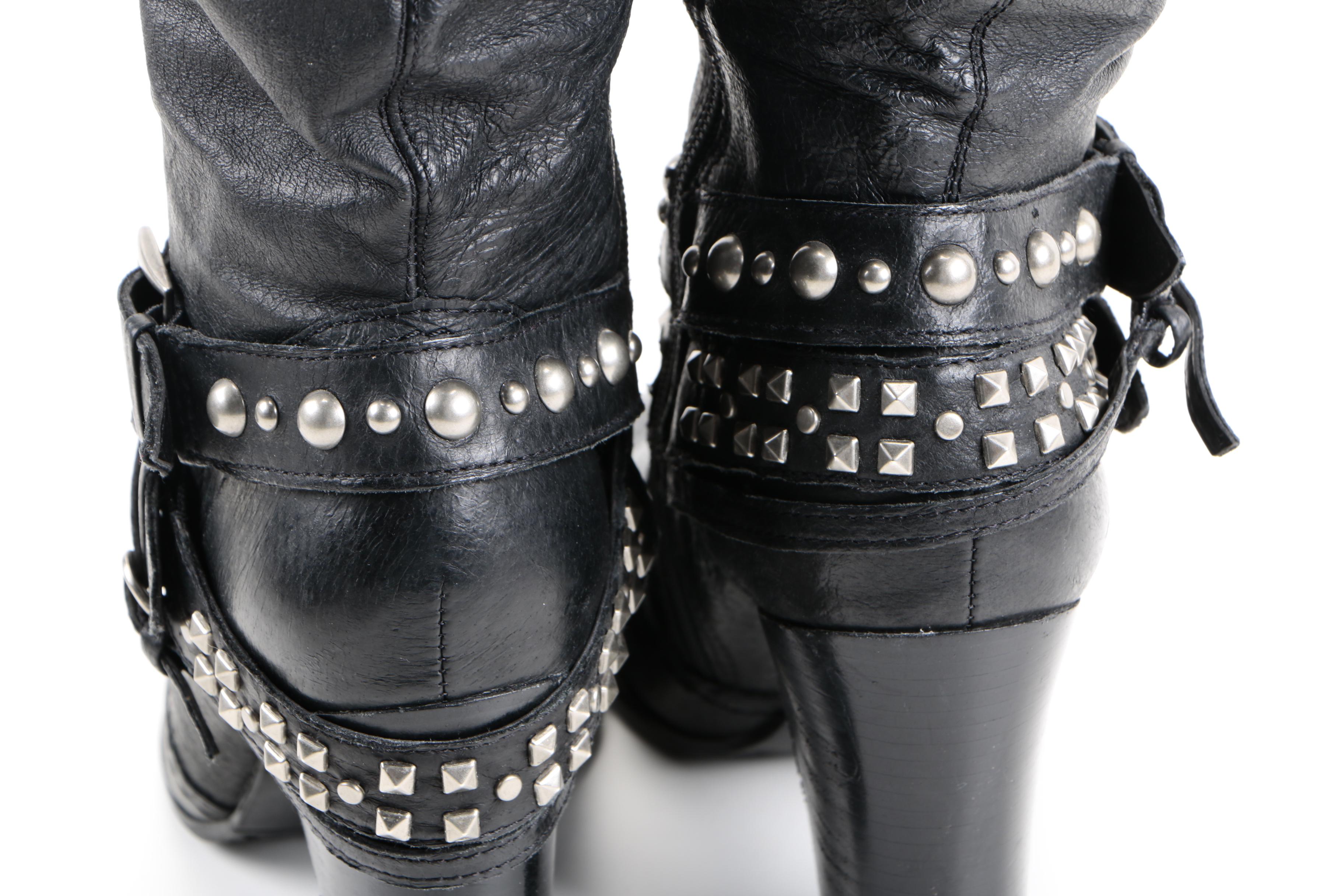 Heeled Leather Boots