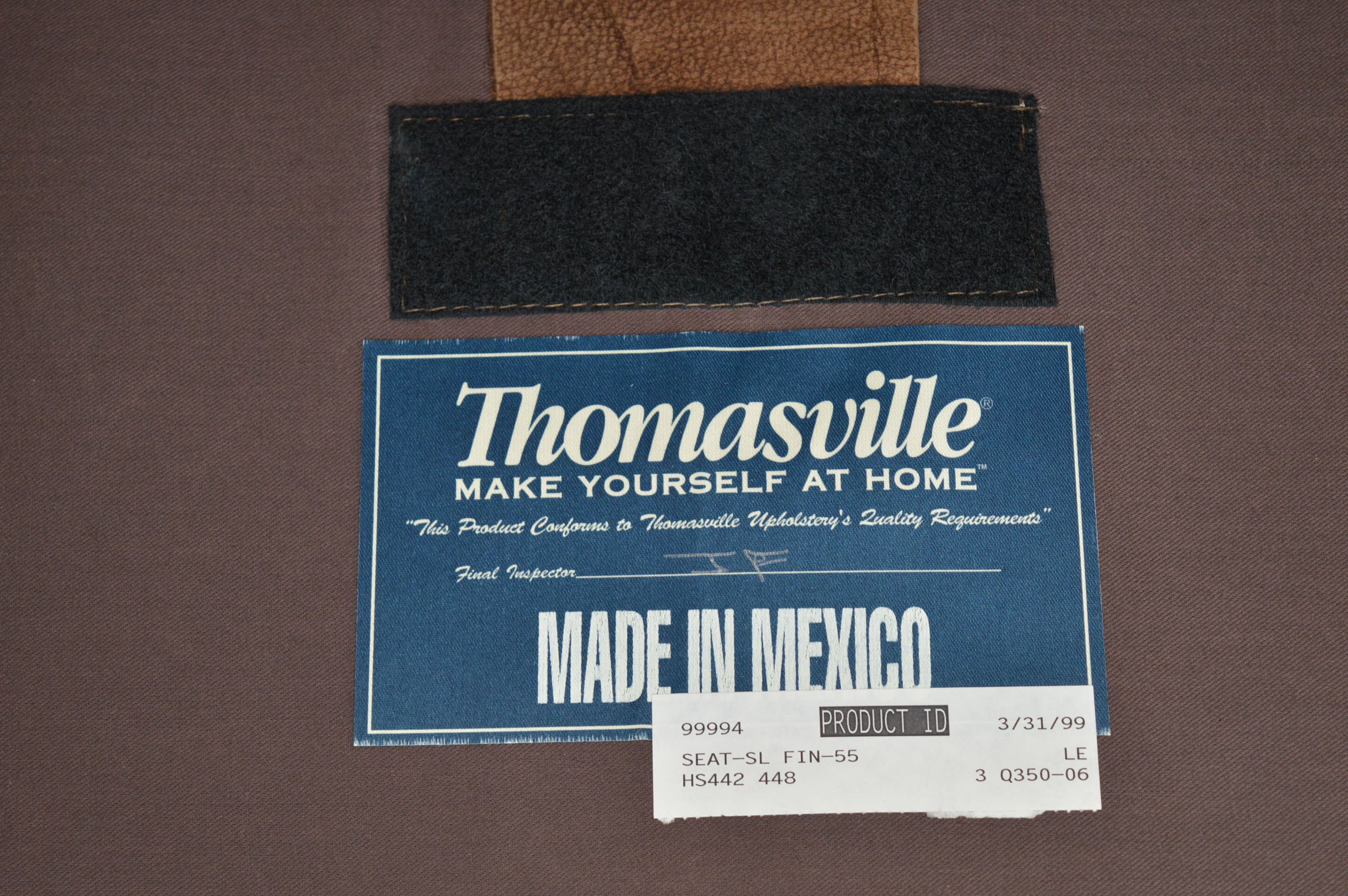 Nubuck Style Leather Sofa by Thomasville