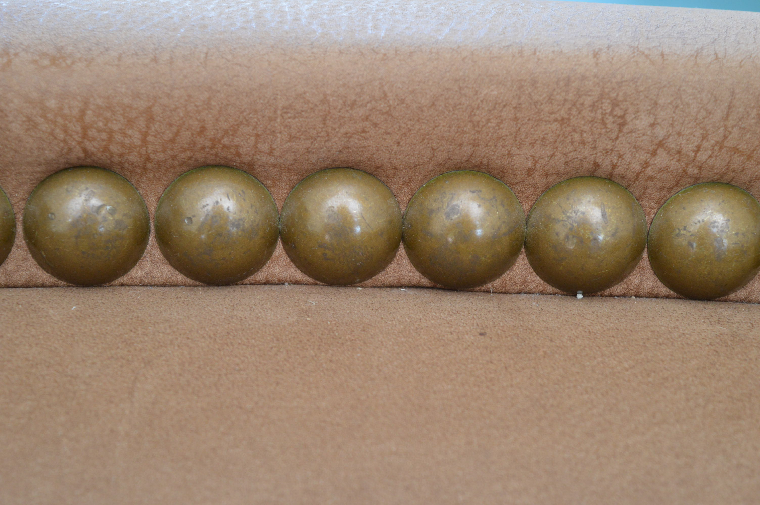 Nubuck Style Leather Sofa by Thomasville